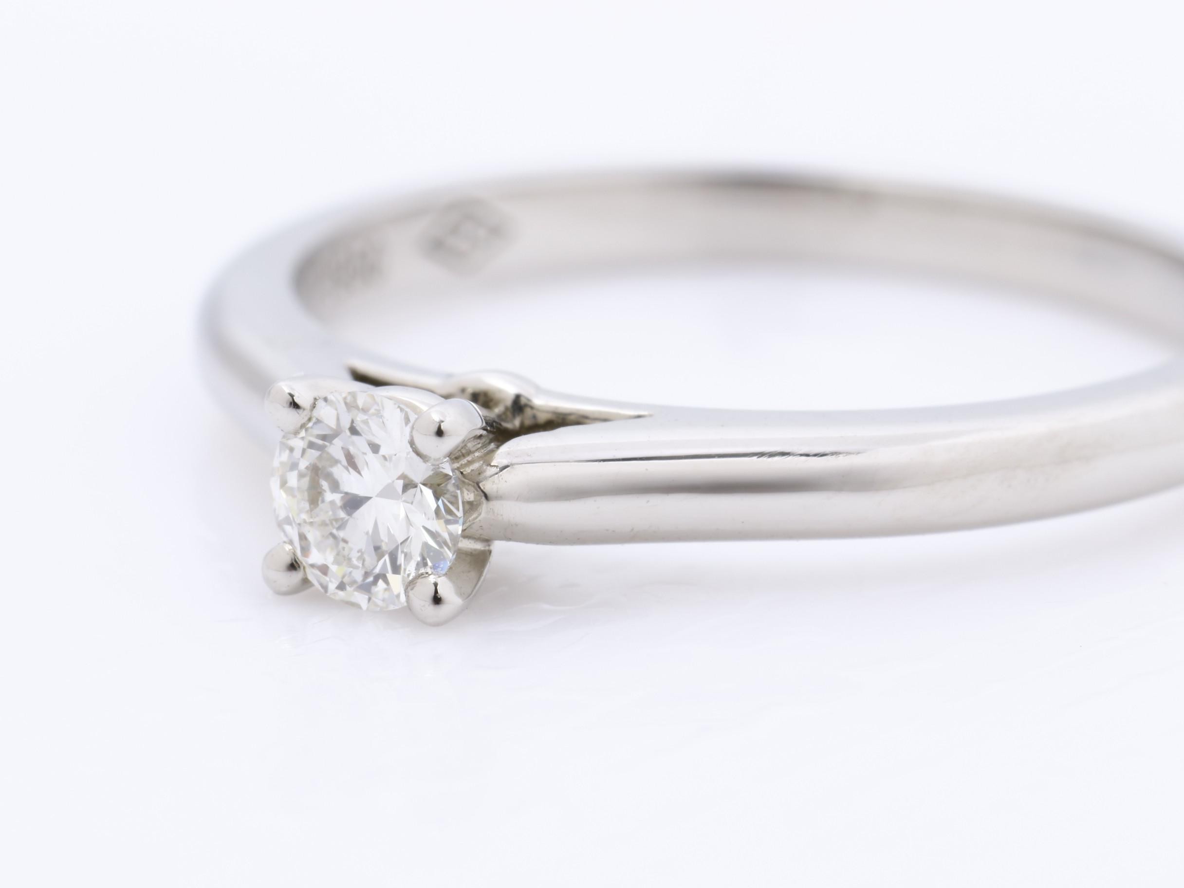 Solitaire ring, diamond, BKV442, Pt950, 0.18ct, 3.3g — view 4