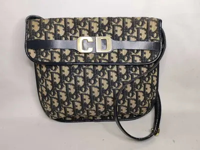Trotter Christian Shoulder Bag, Black/Brown