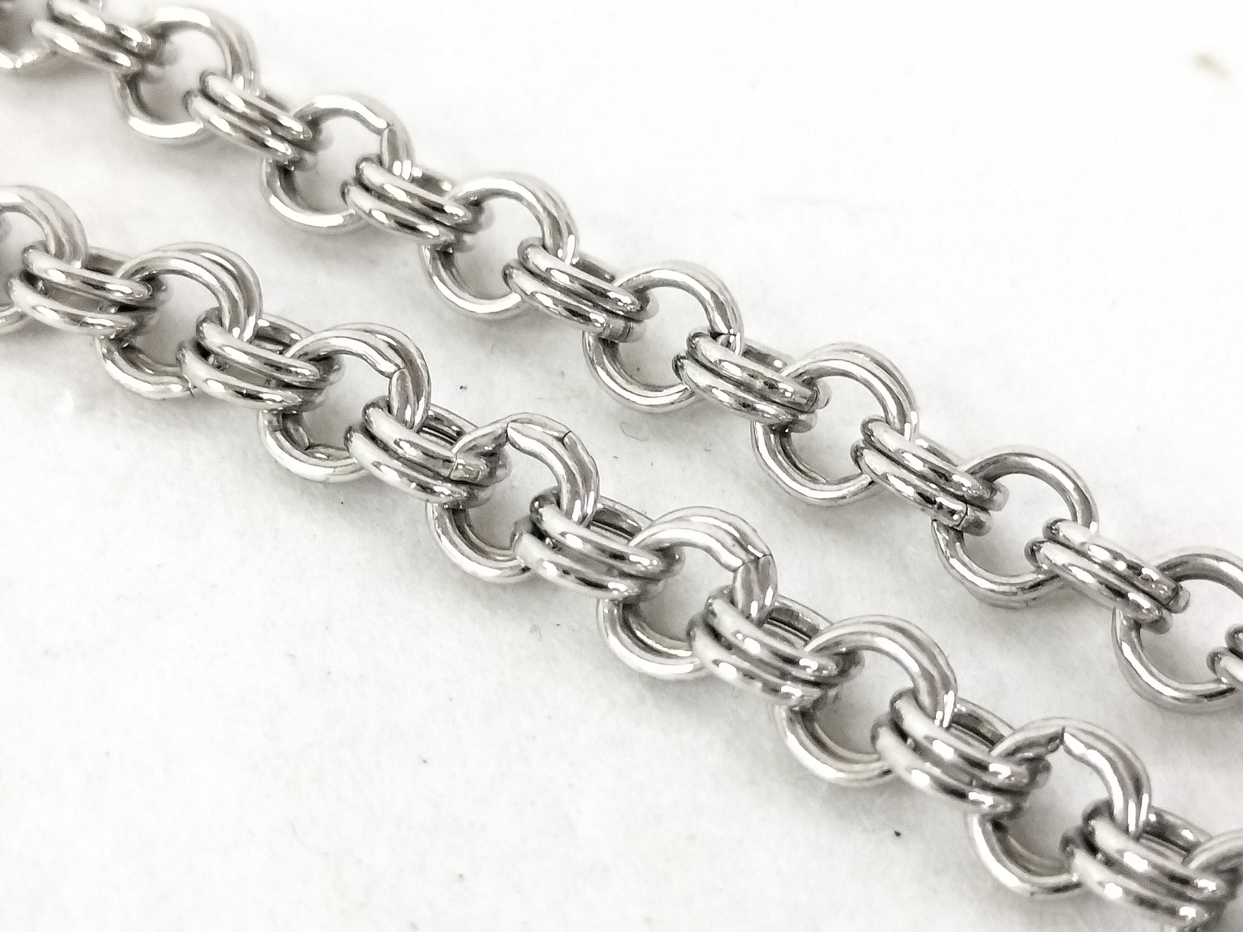 Long Necklace, Silver, G Logo Necklace — view 4
