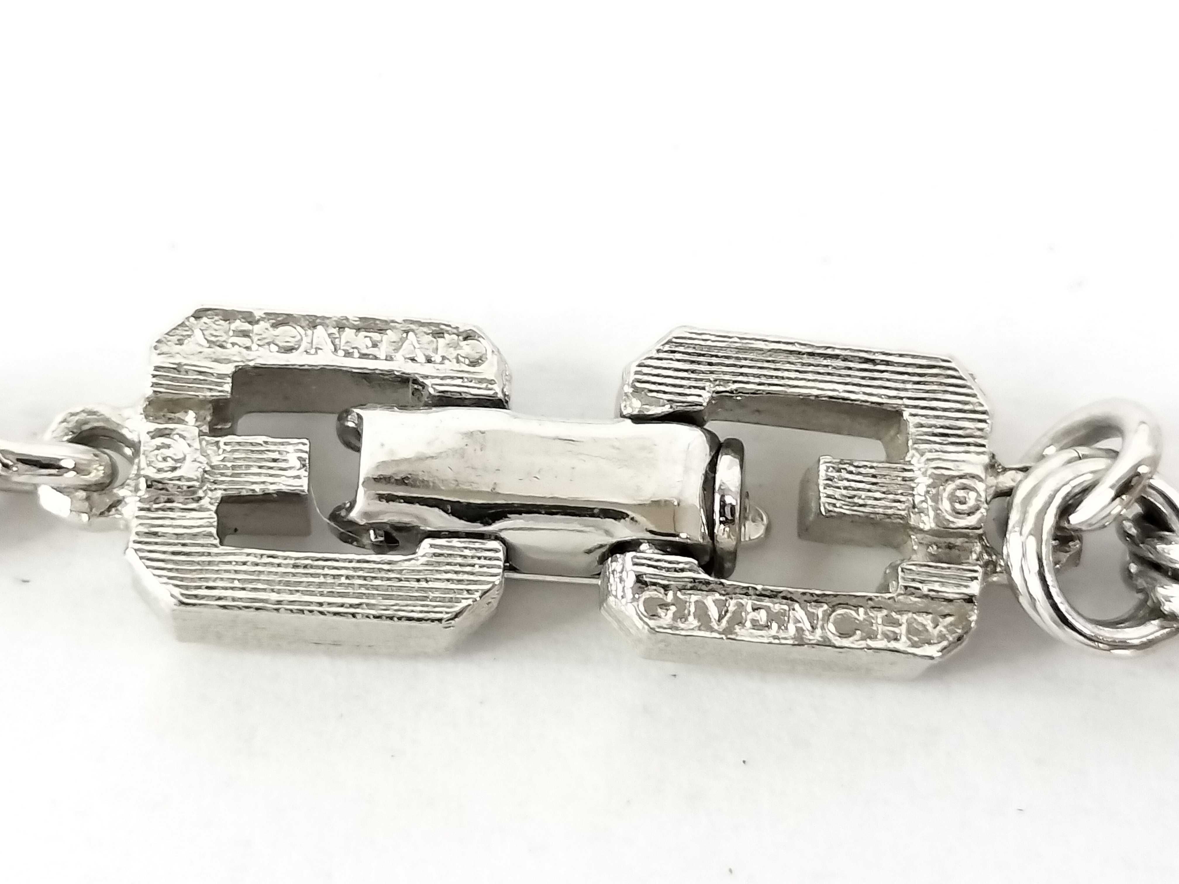 Long Necklace, Silver, G Logo Necklace — view 6