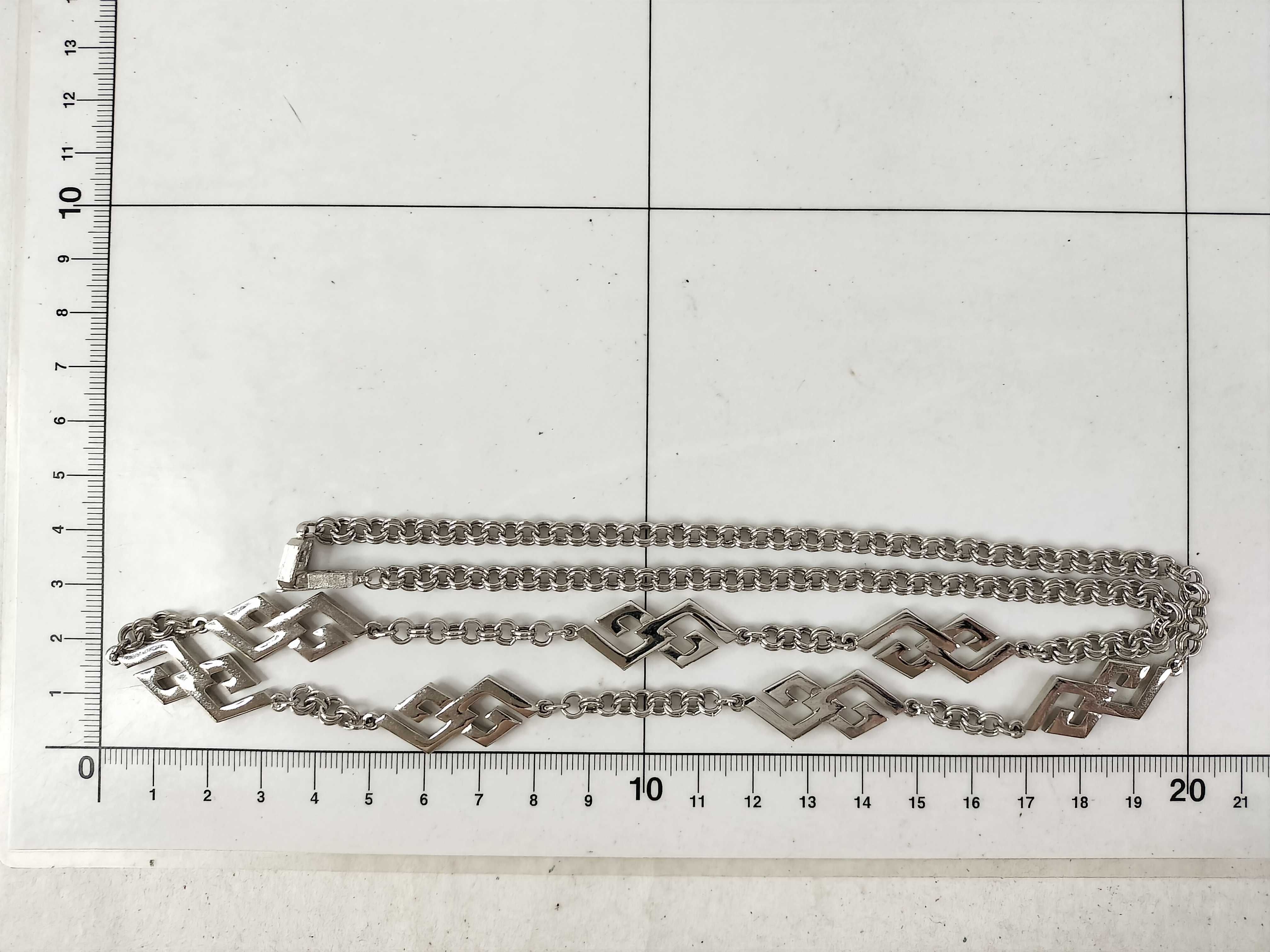 Long Necklace, Silver, G Logo Necklace — view 7