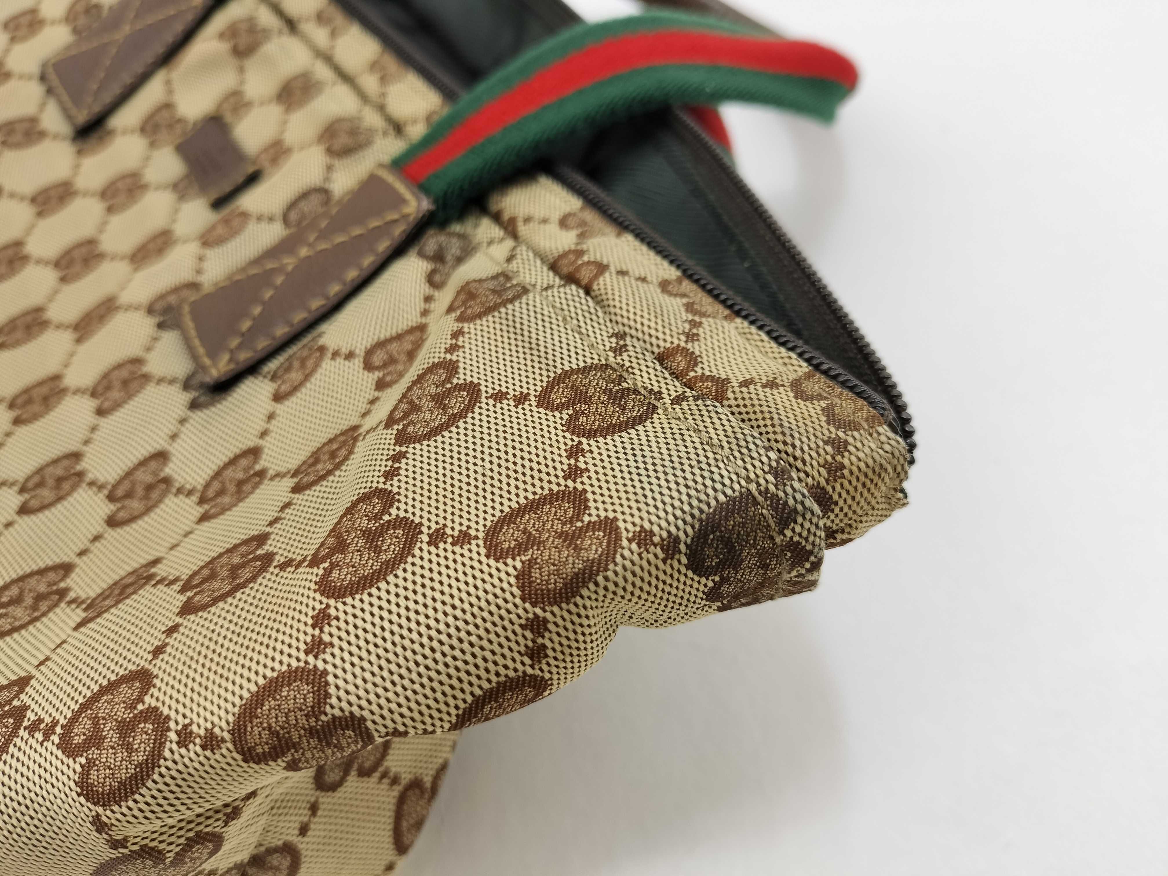 GG Canvas Handbag, Gucci 131223, AACD Standard Compliant, Nylon, Beige Handbag — view 15