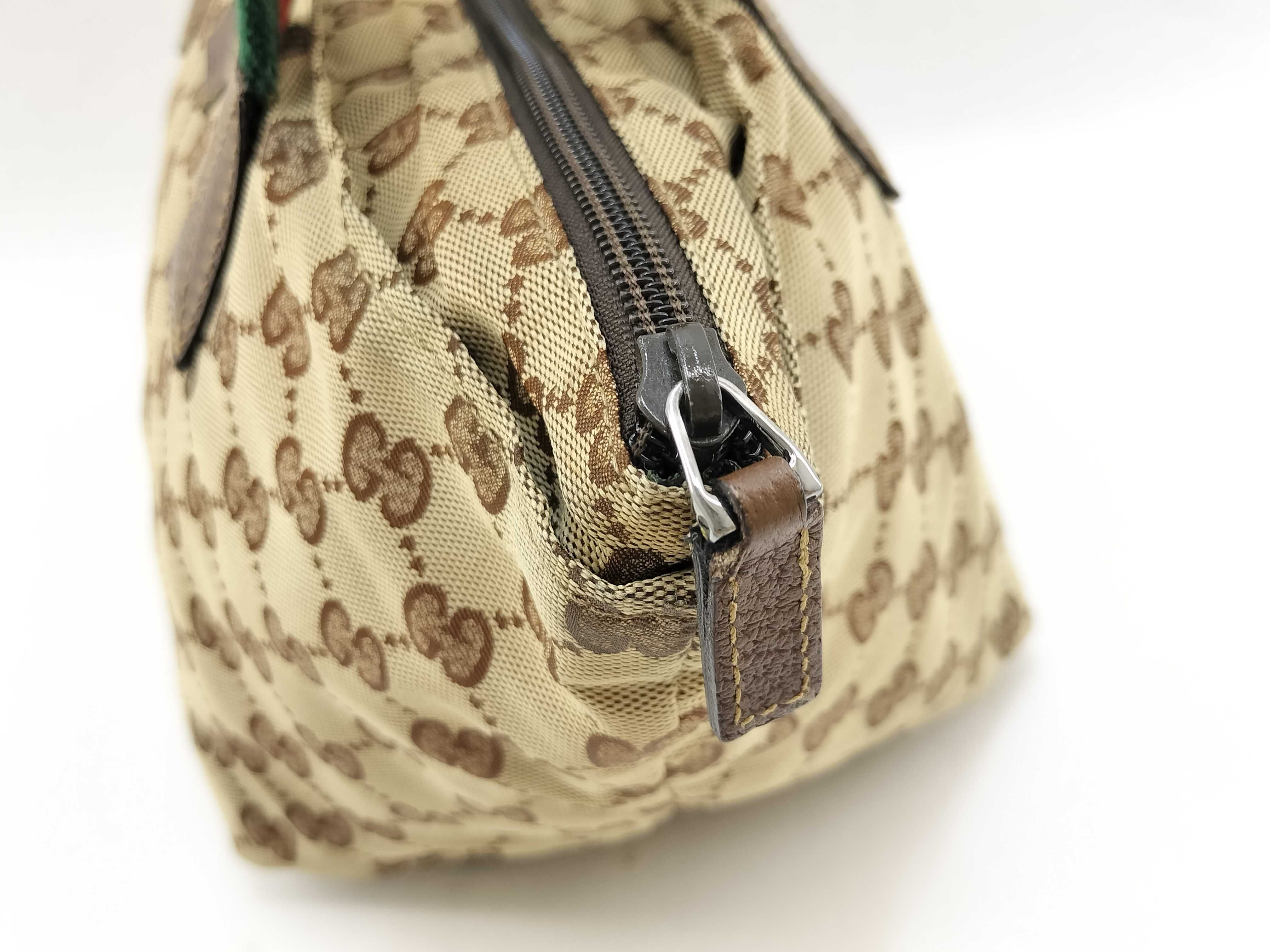 GG Canvas Handbag, Gucci 131223, AACD Standard Compliant, Nylon, Beige Handbag — view 4