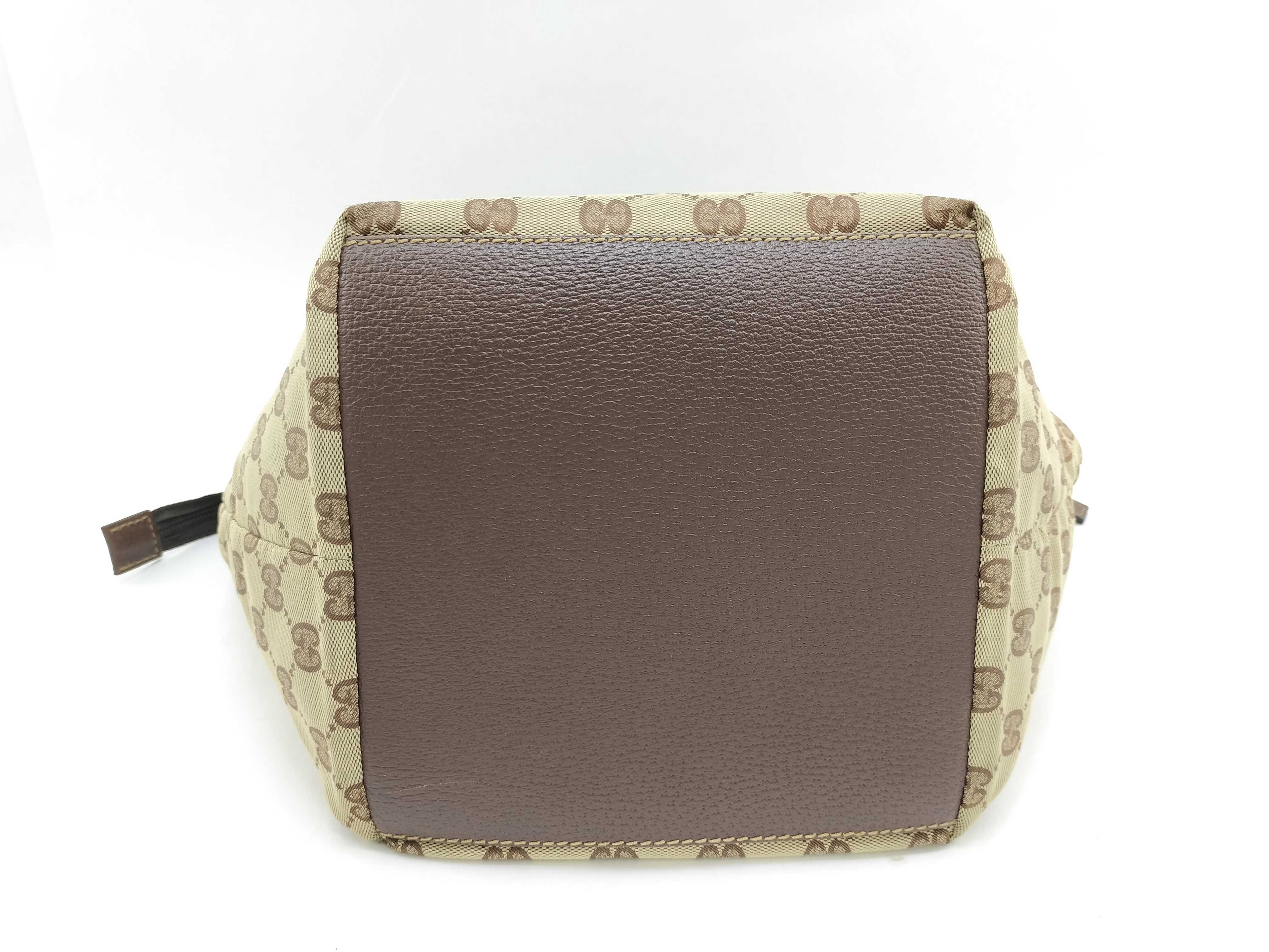 GG Canvas Handbag, Gucci 131223, AACD Standard Compliant, Nylon, Beige Handbag — view 7