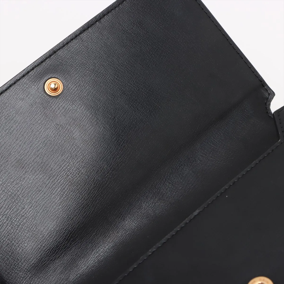 Leather Chain Shoulder Bag Black 635095 — view 9