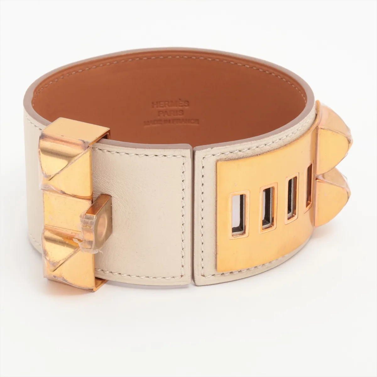 Collier de Chien T: 2015 Bracelet GP x Leather Ivory x Gold — view 5