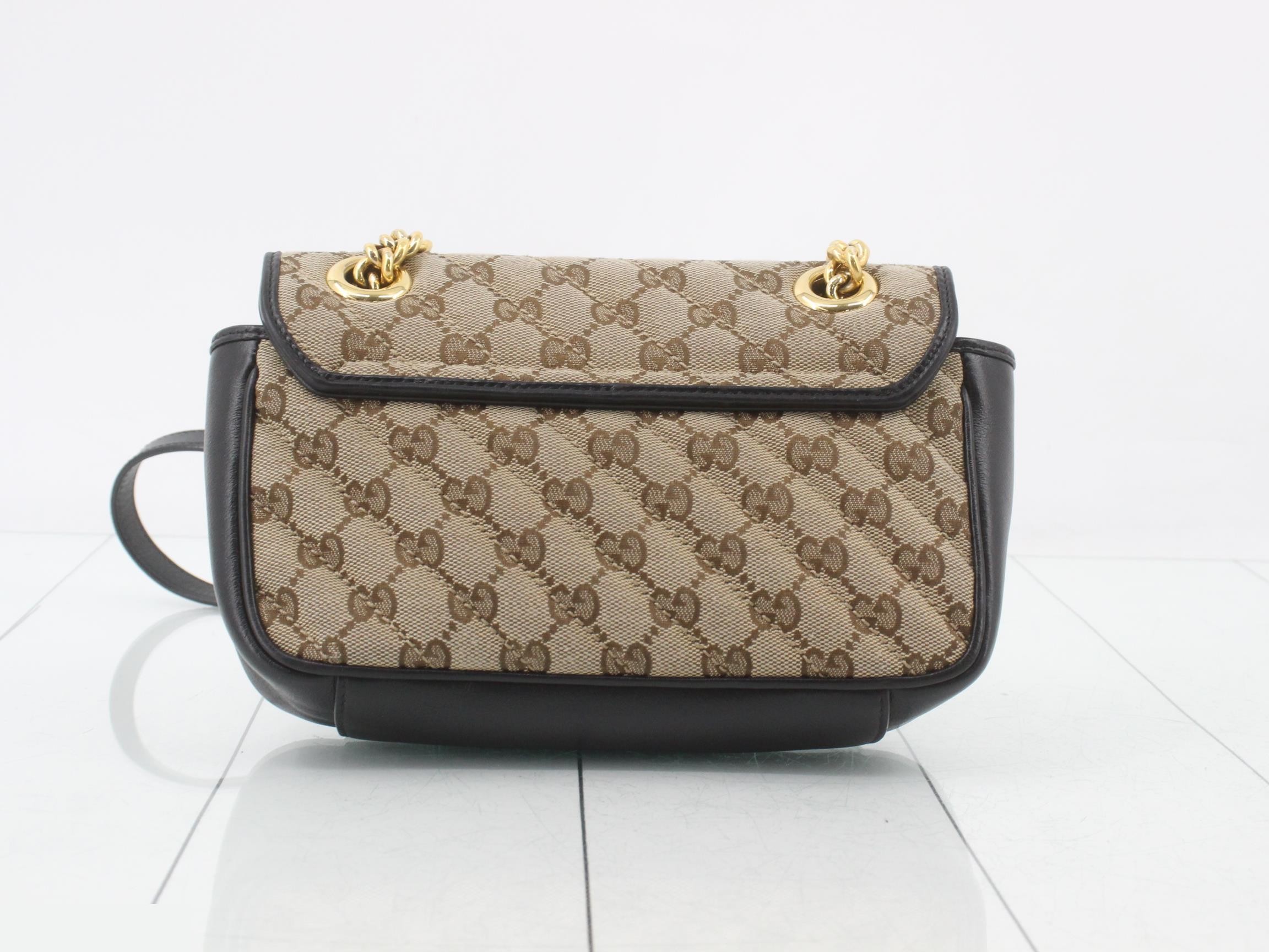 GG Canvas GG Marmont Leather Chain Shoulder Bag — view 2