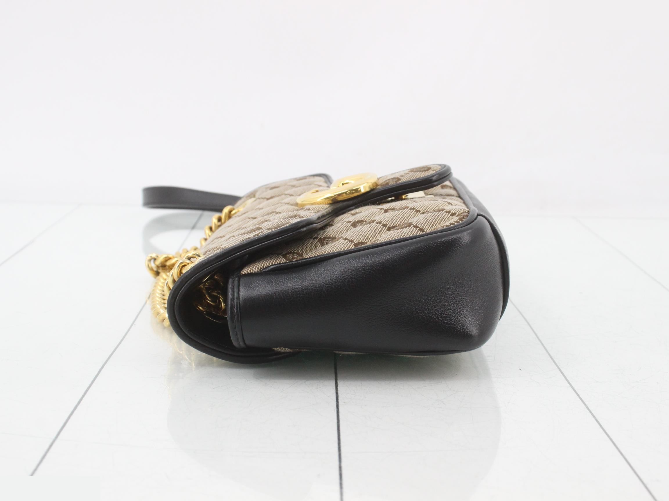 GG Canvas GG Marmont Leather Chain Shoulder Bag — view 4