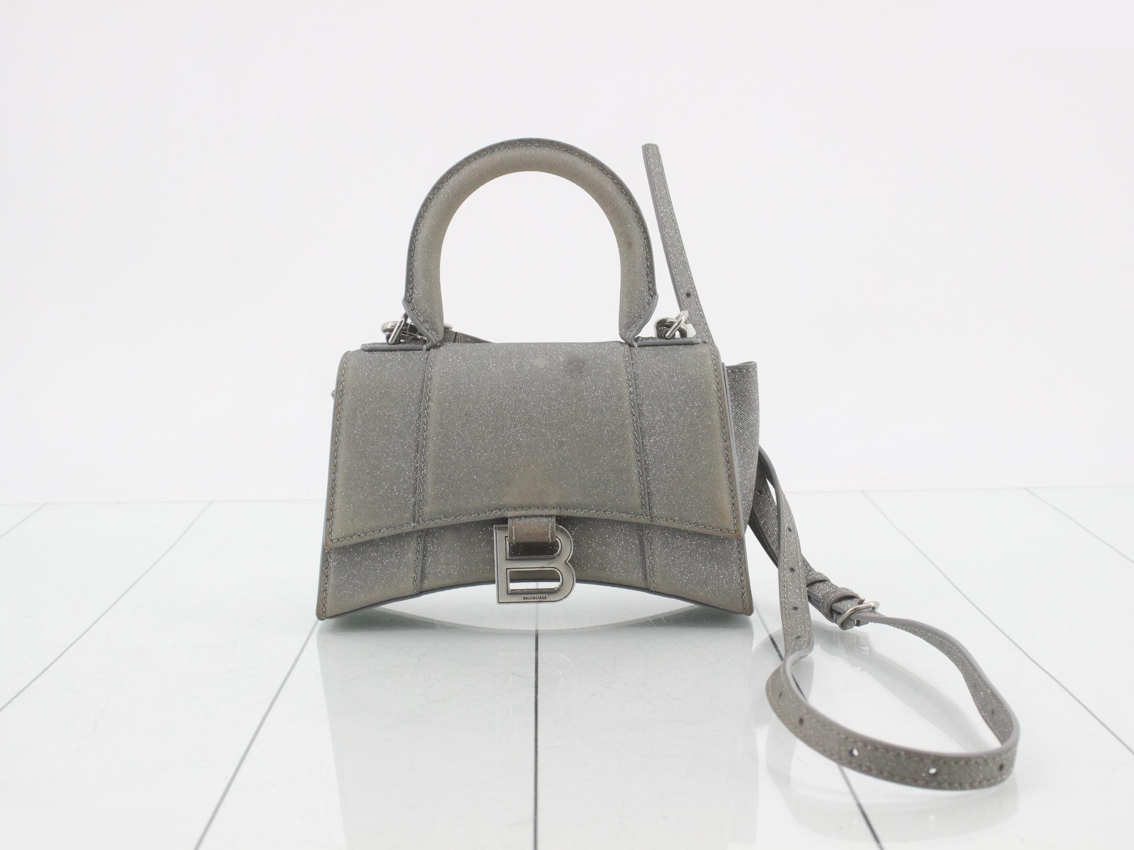 Louis Vuitton Hourglass Grey Glitter Shoulder Bag