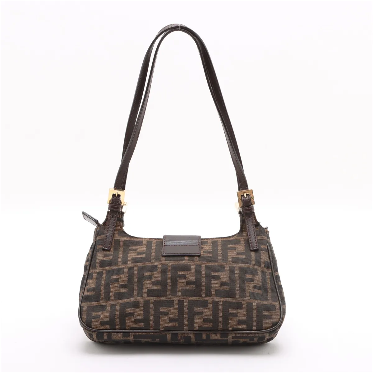 Zucca Canvas x Leather Shoulder Bag Brown 26767 — view 2