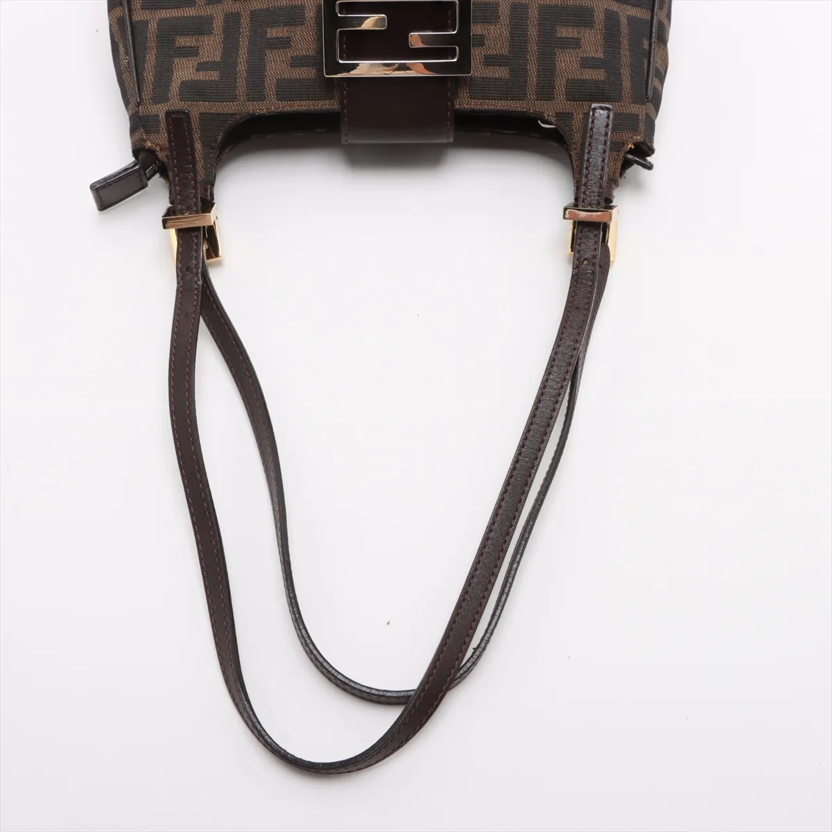 Zucca Canvas x Leather Shoulder Bag Brown 26767 — view 5