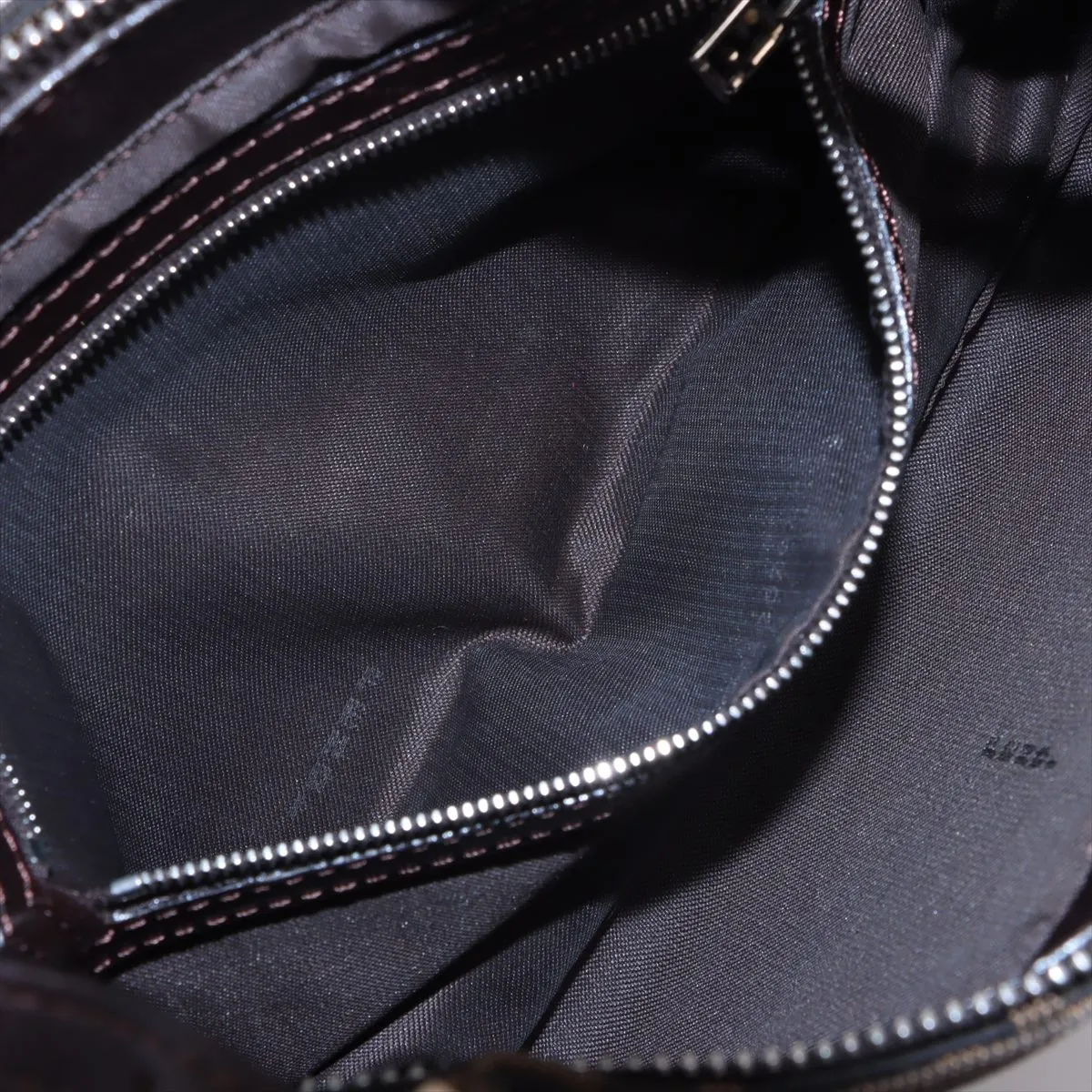 Zucca Canvas x Leather Shoulder Bag Brown 26767 — view 8