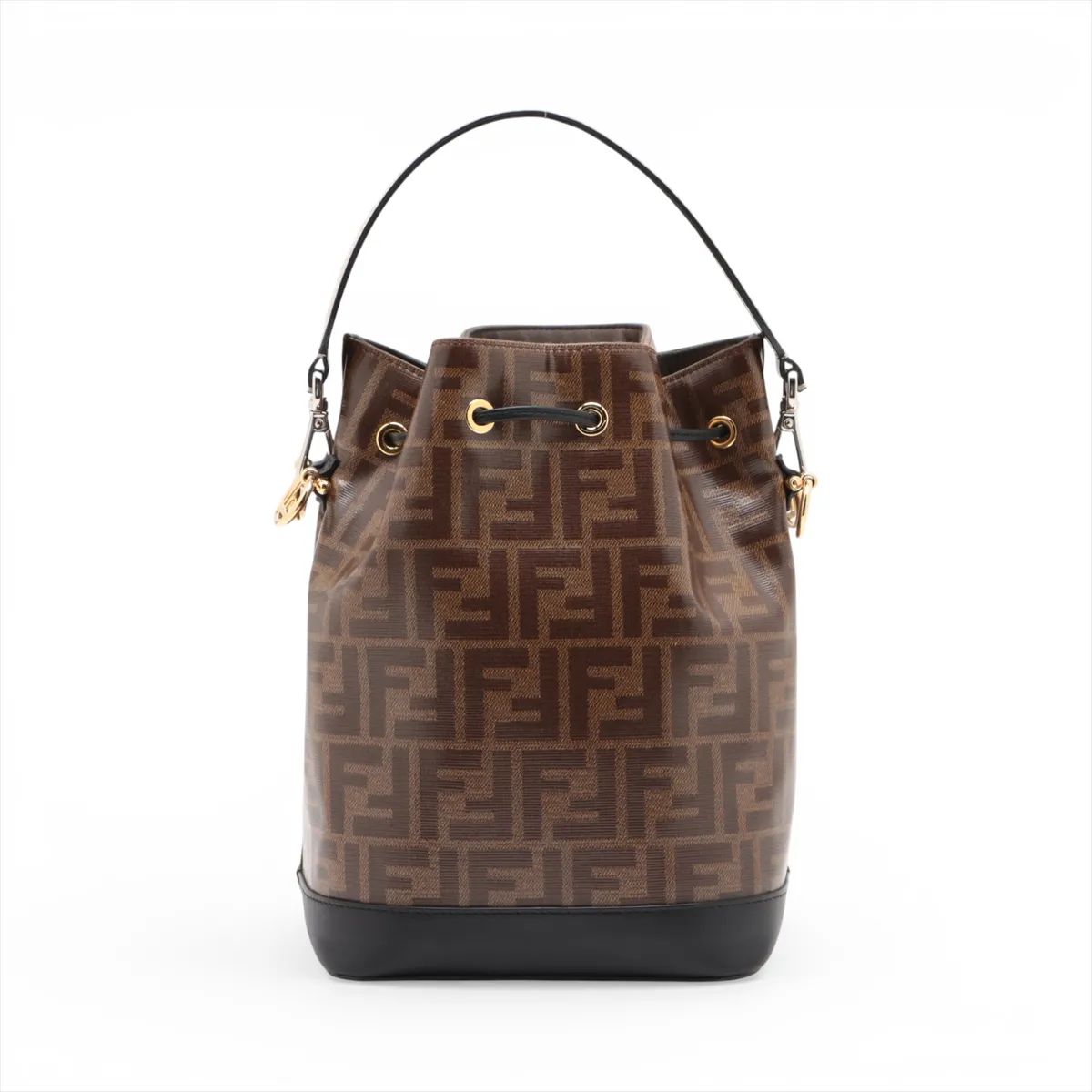 Zucca Montresor PVC x Leather 2-Way Shoulder Bag, Brown 8BT298 — view 2