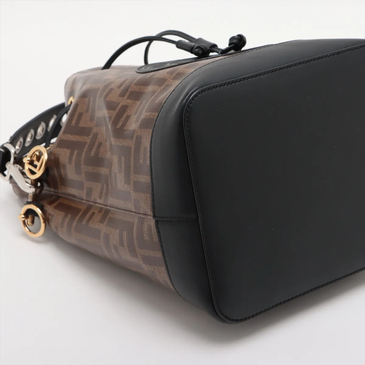 Zucca Montresor PVC x Leather 2-Way Shoulder Bag, Brown 8BT298 — view 4