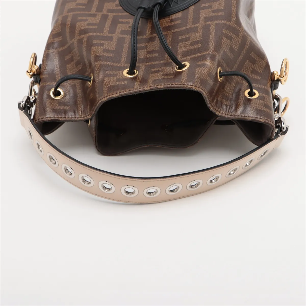 Zucca Montresor PVC x Leather 2-Way Shoulder Bag, Brown 8BT298 — view 5