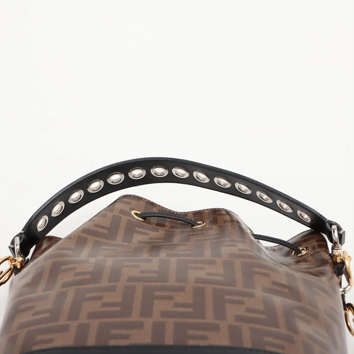 Zucca Montresor PVC x Leather 2-Way Shoulder Bag, Brown 8BT298 — view 6