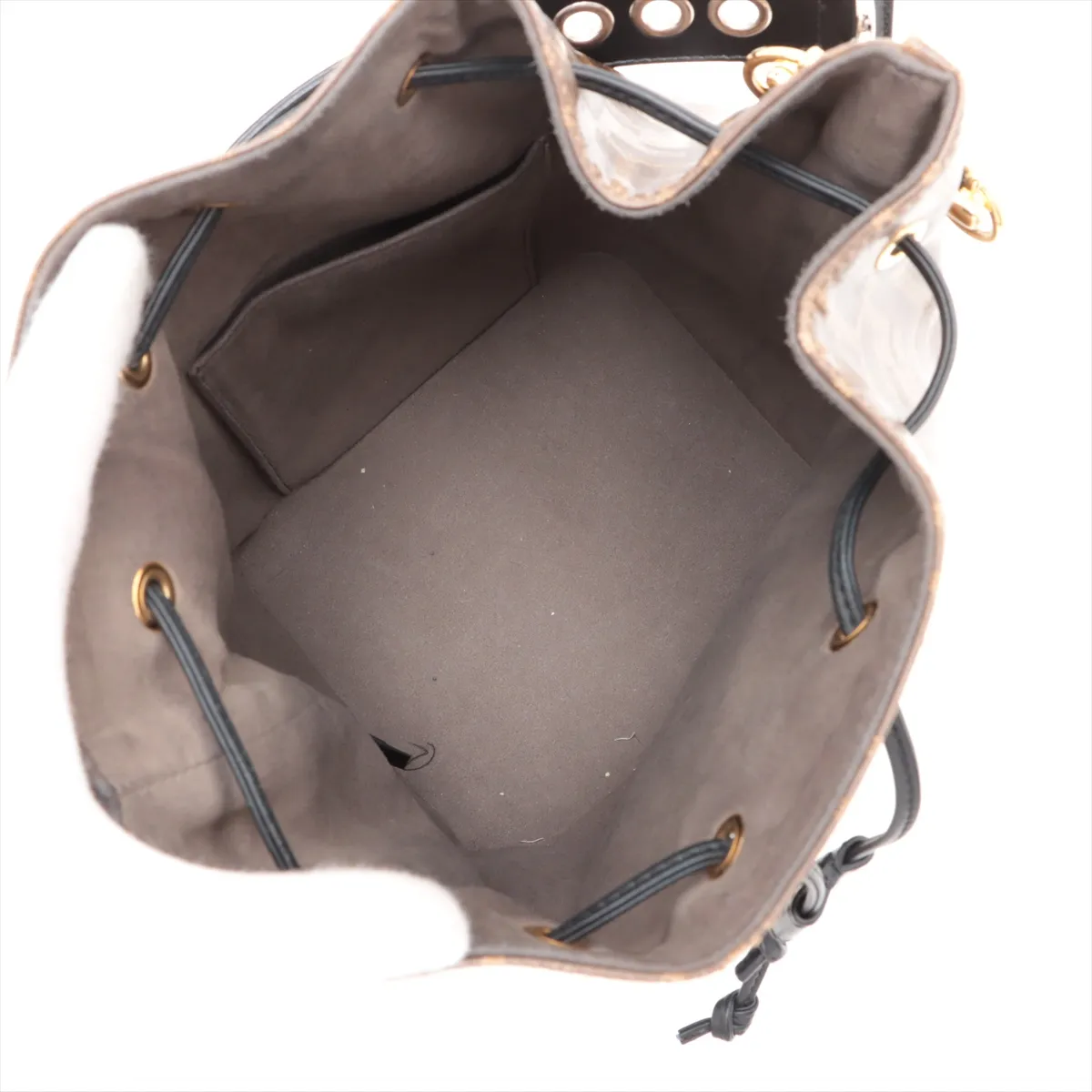 Zucca Montresor PVC x Leather 2-Way Shoulder Bag, Brown 8BT298 — view 8