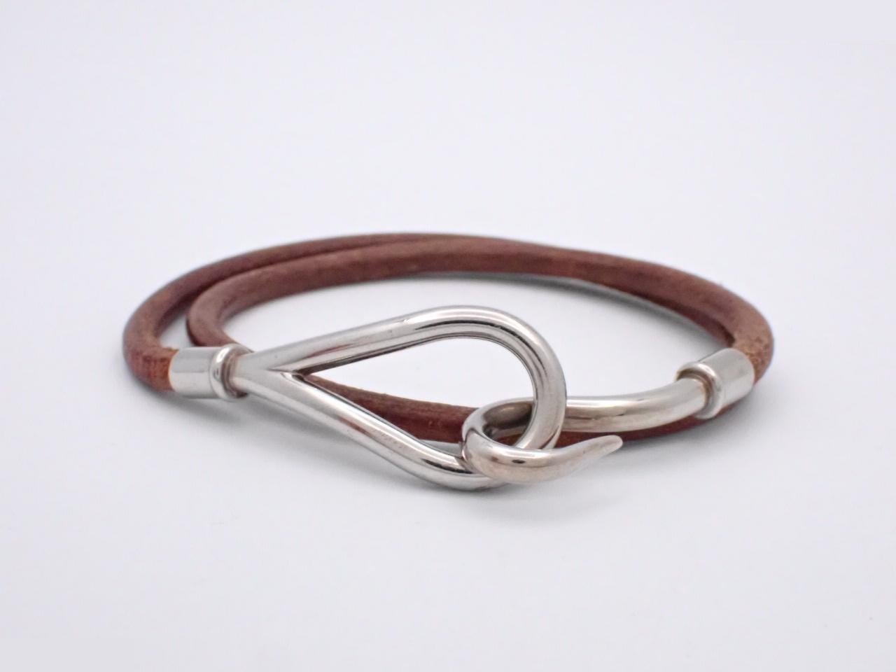 Leather bracelet, jumbo bracelet, wrist circumference approximately 17cm