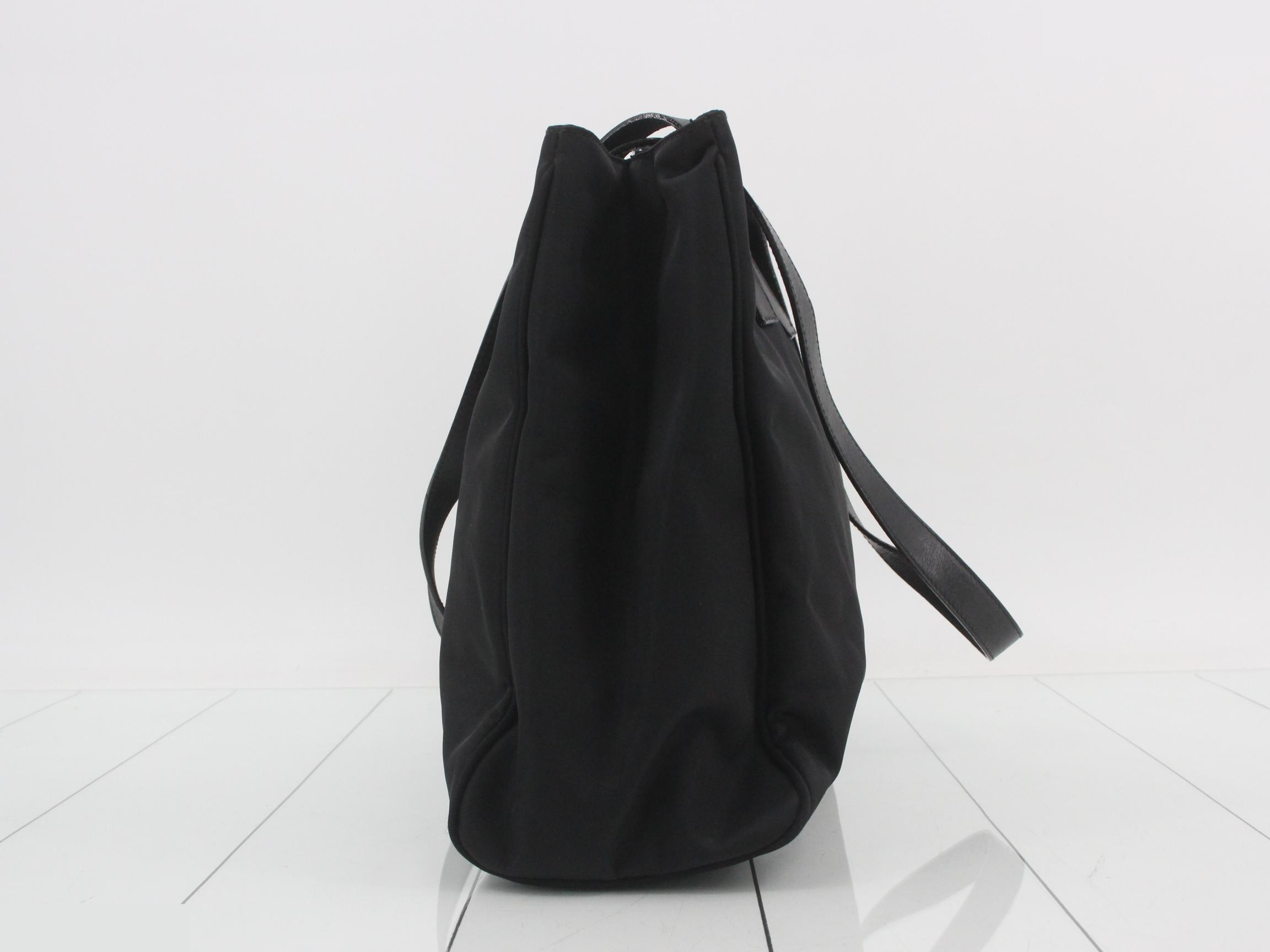 Tote bag, black nylon — view 3