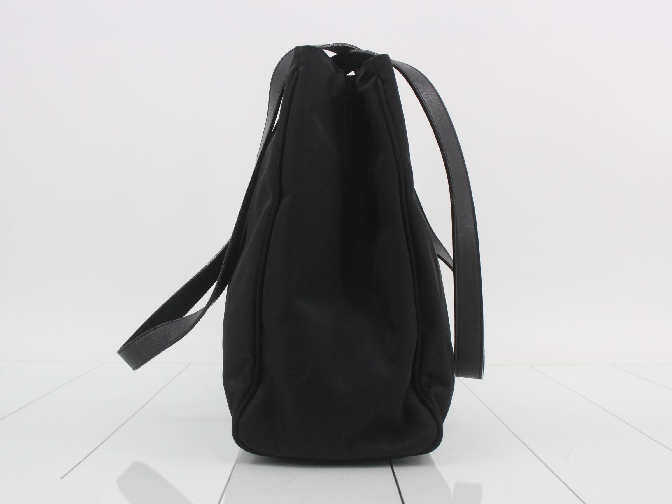 Tote bag, black nylon — view 4