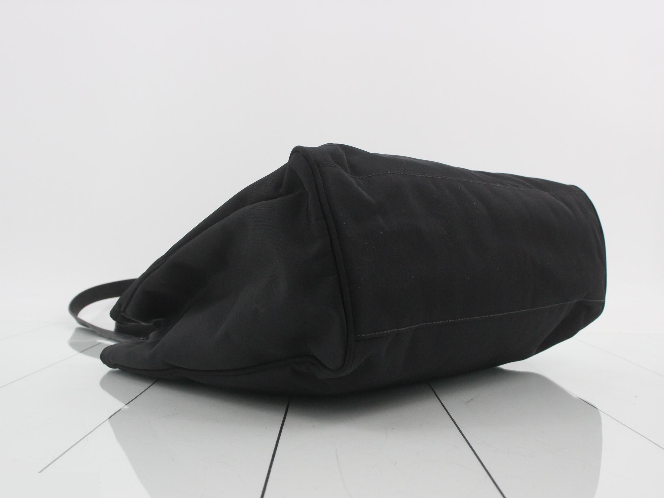 Tote bag, black nylon — view 5