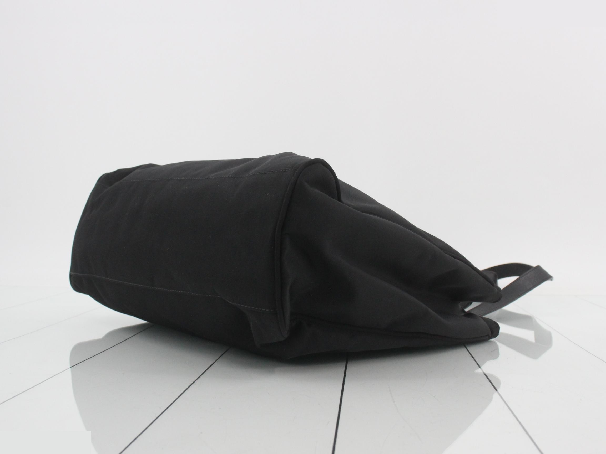 Tote bag, black nylon — view 6