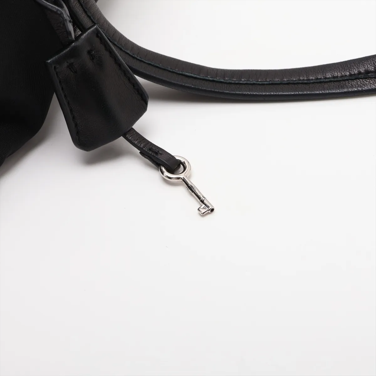 Tessuto Nylon x Leather Handbag, Black — view 11
