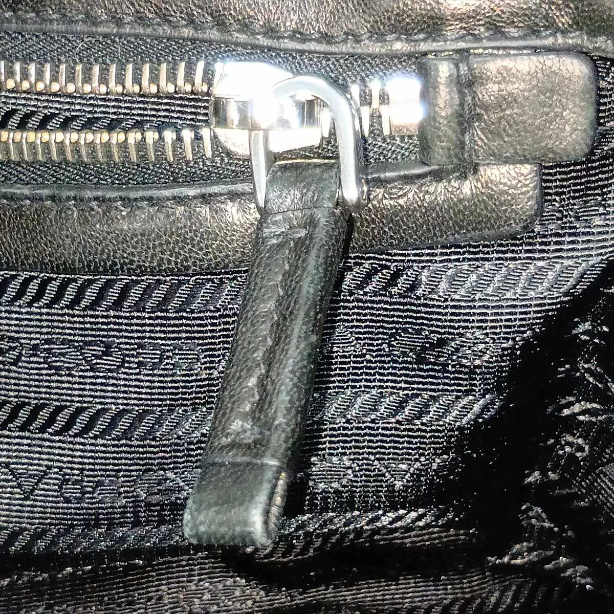 Tessuto Nylon x Leather Handbag, Black — view 13