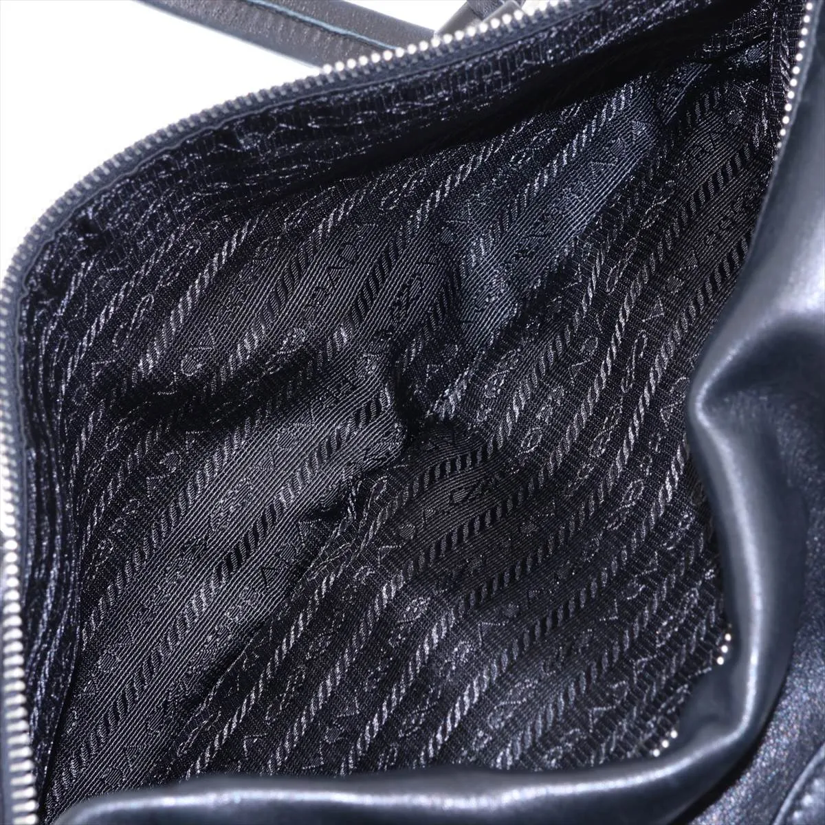 Tessuto Nylon x Leather Handbag, Black — view 9