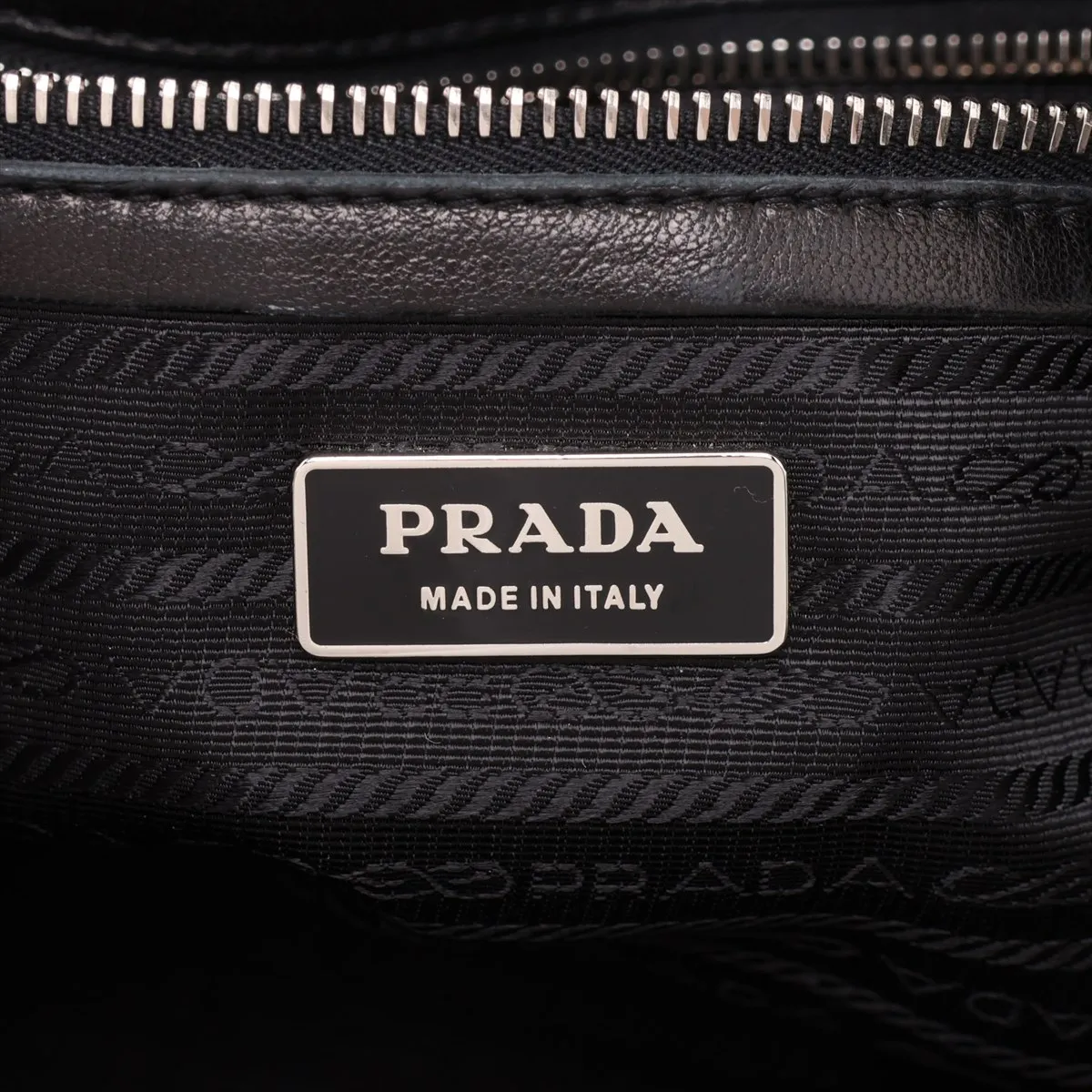 Tessuto Nylon x Leather Handbag, Black — view 10