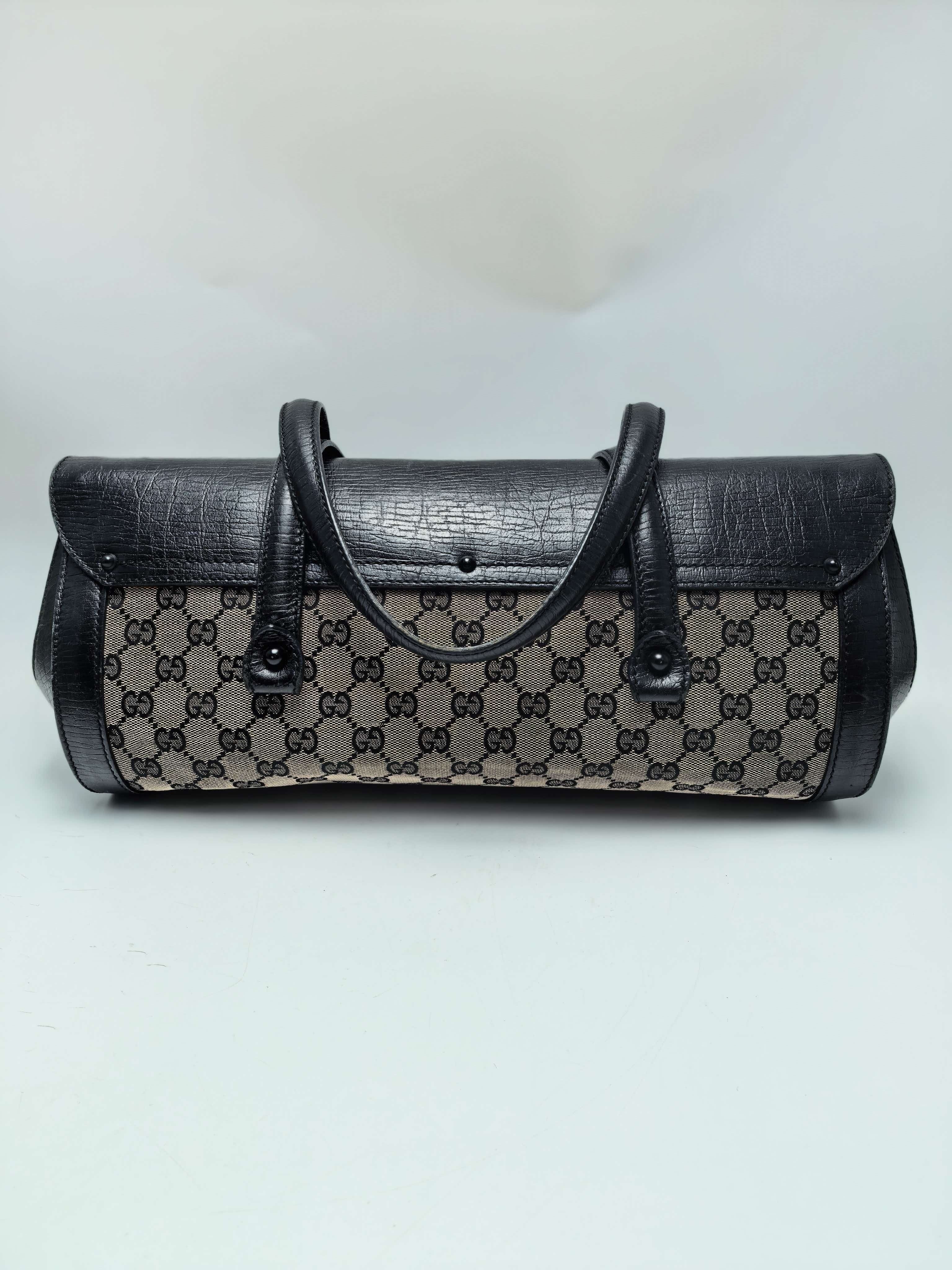 【*Shipped from: China*】GUCCI Bamboo Canvas 111715 Boston Bag — view 2