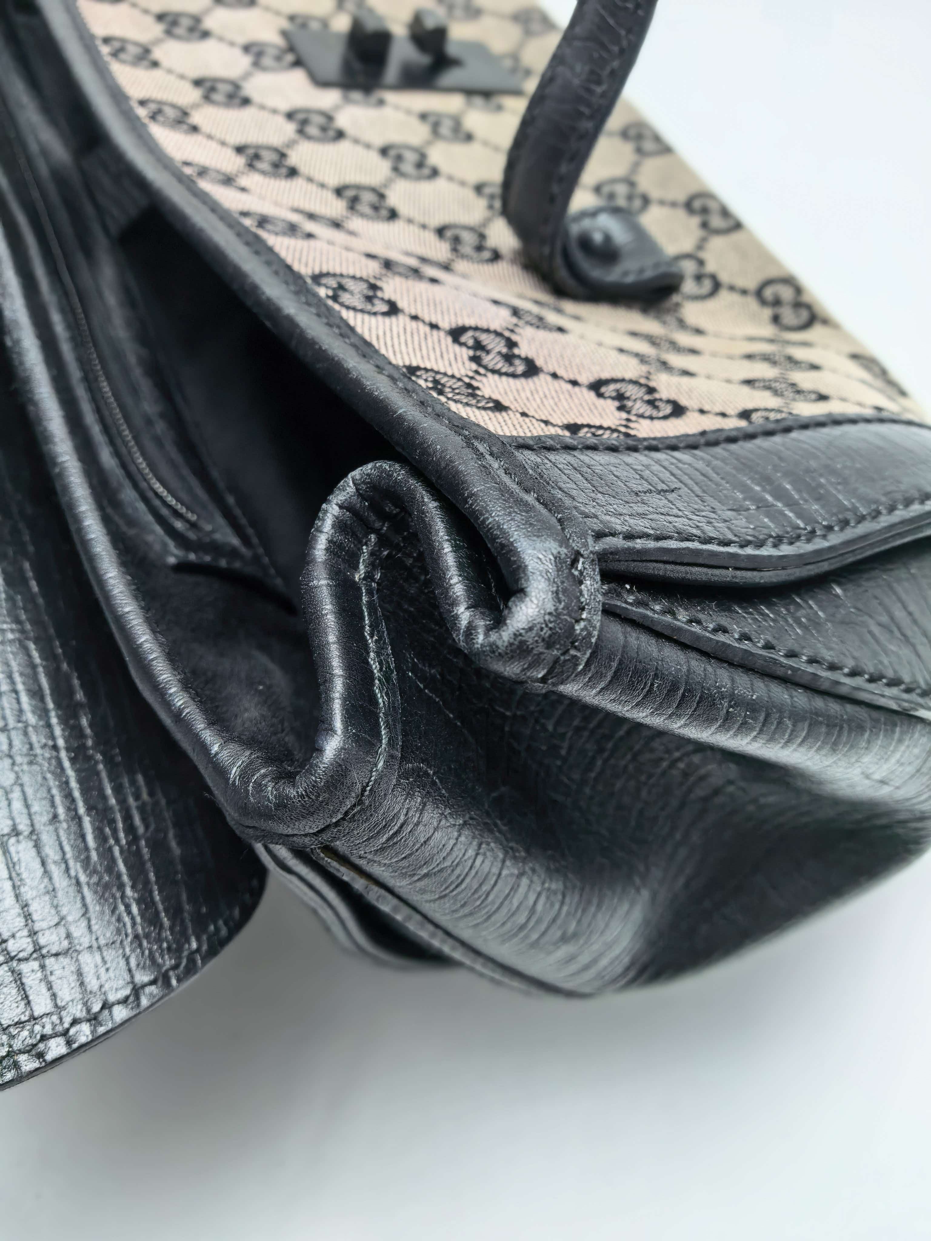【*Shipped from: China*】GUCCI Bamboo Canvas 111715 Boston Bag — view 13