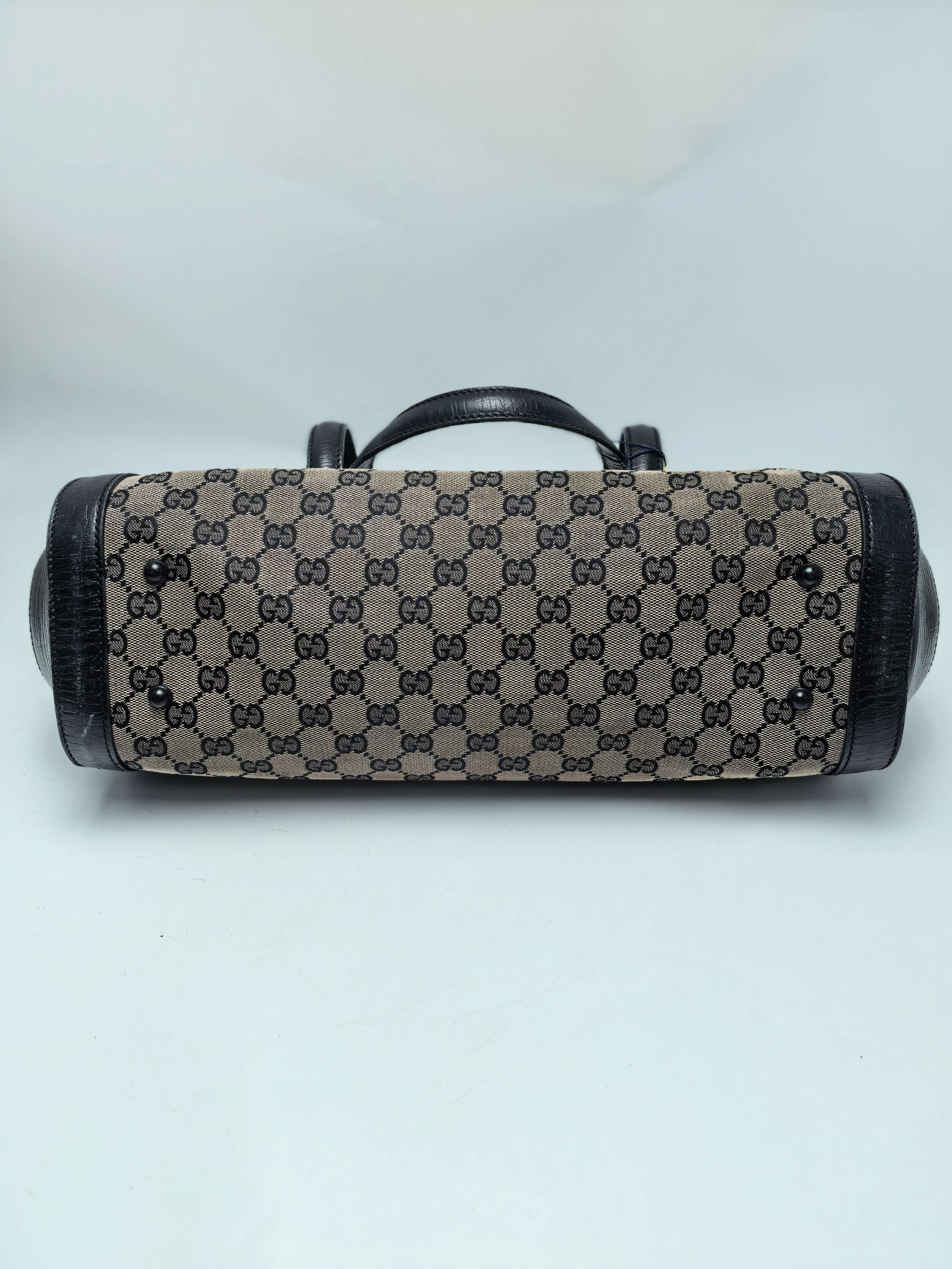 【*Shipped from: China*】GUCCI Bamboo Canvas 111715 Boston Bag — view 5