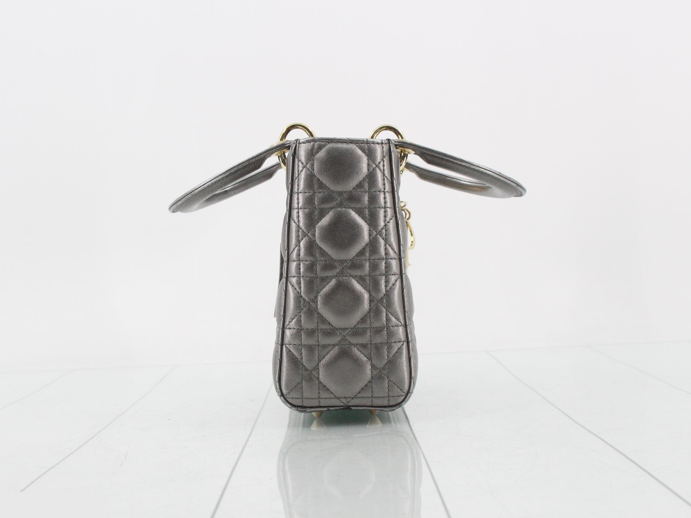 Lady Dior Small Lambskin 2-Way Shoulder Bag/Handbag — view 4