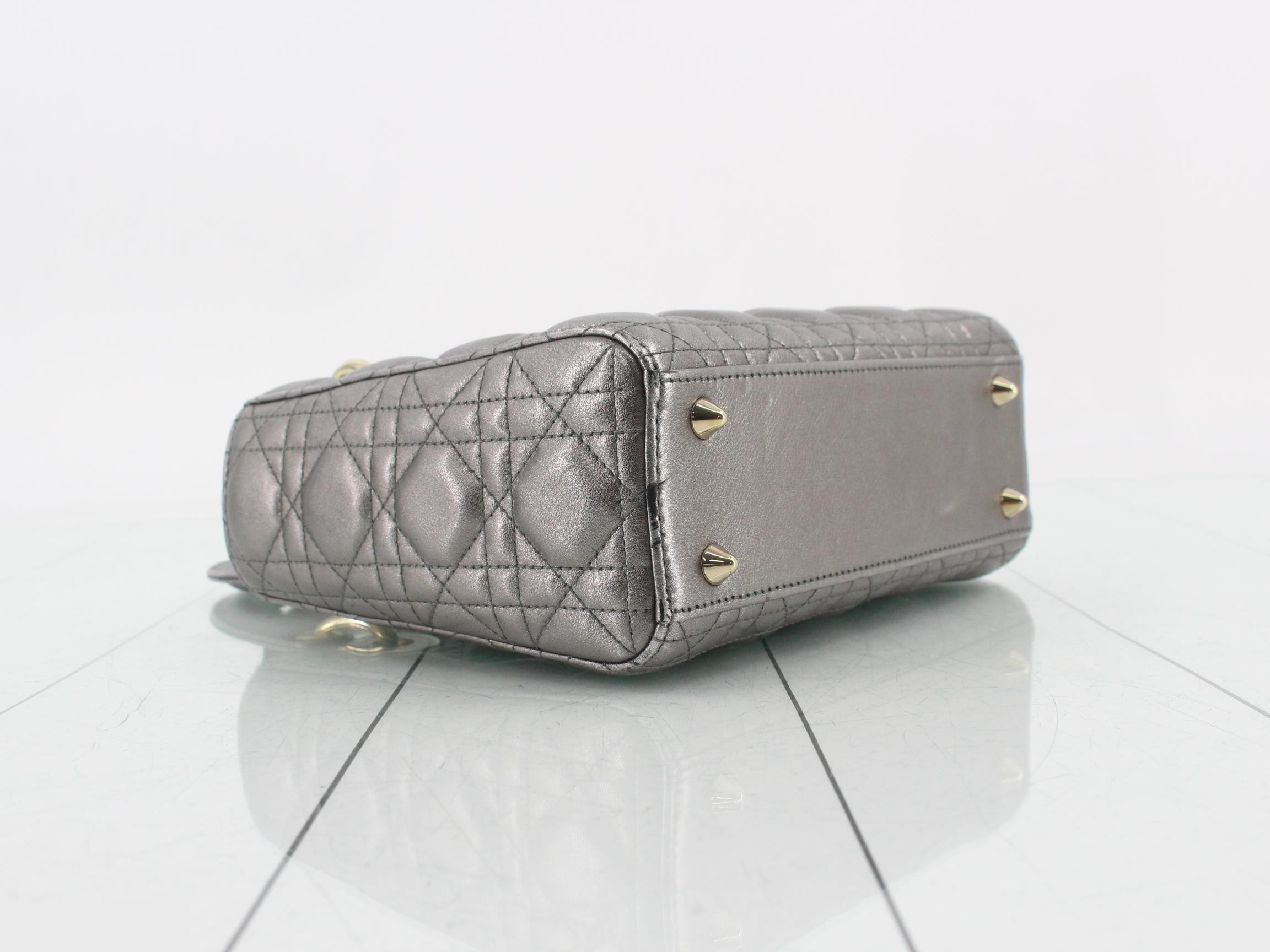 Lady Dior Small Lambskin 2-Way Shoulder Bag/Handbag — view 5