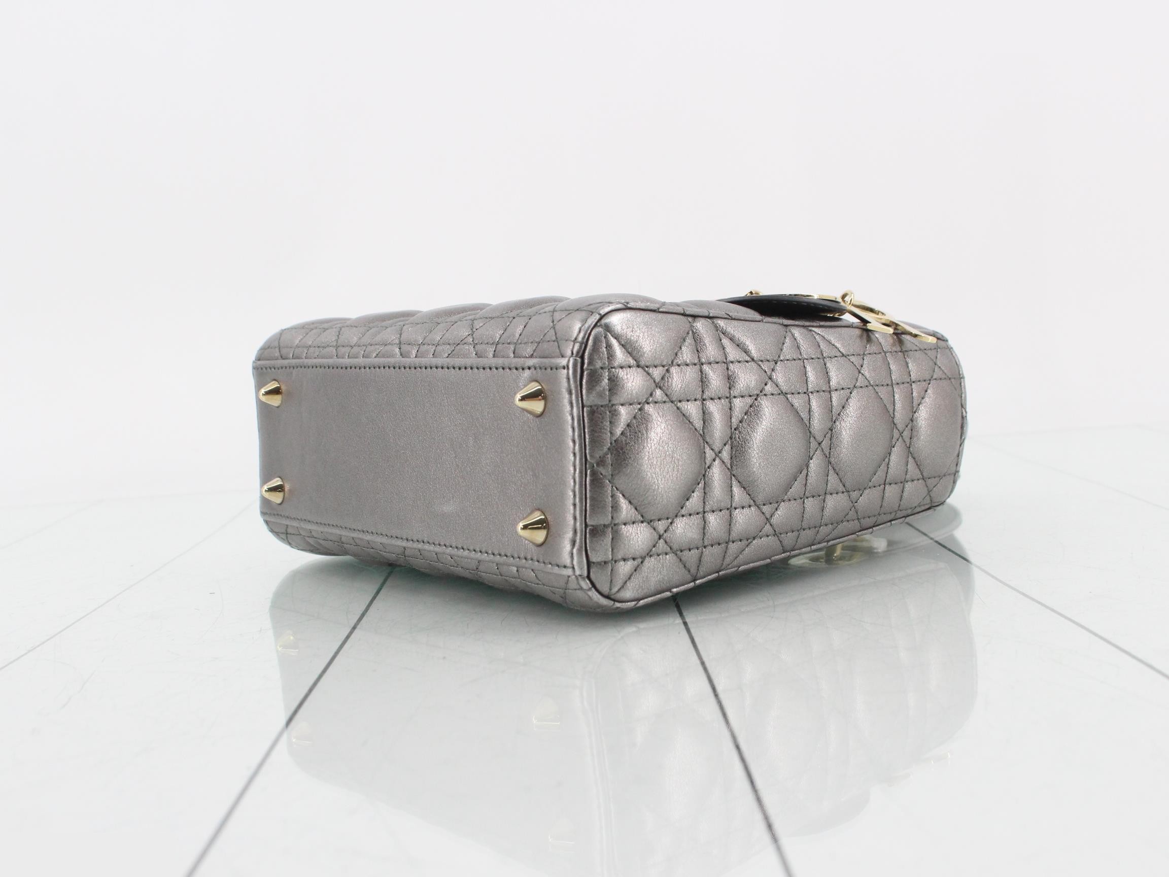 Lady Dior Small Lambskin 2-Way Shoulder Bag/Handbag — view 6