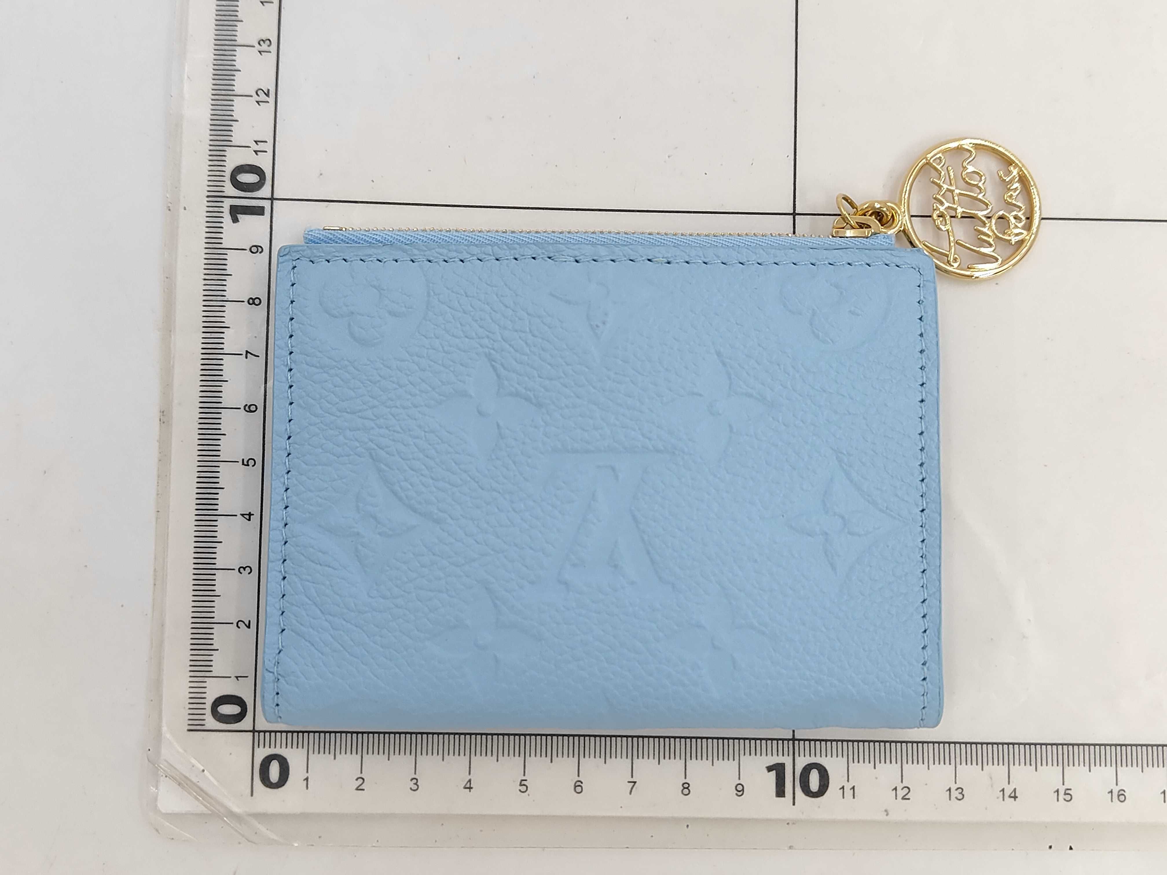 Blue Calfskin Monogram Empreinte Lisa M27488 Wallet — view 2