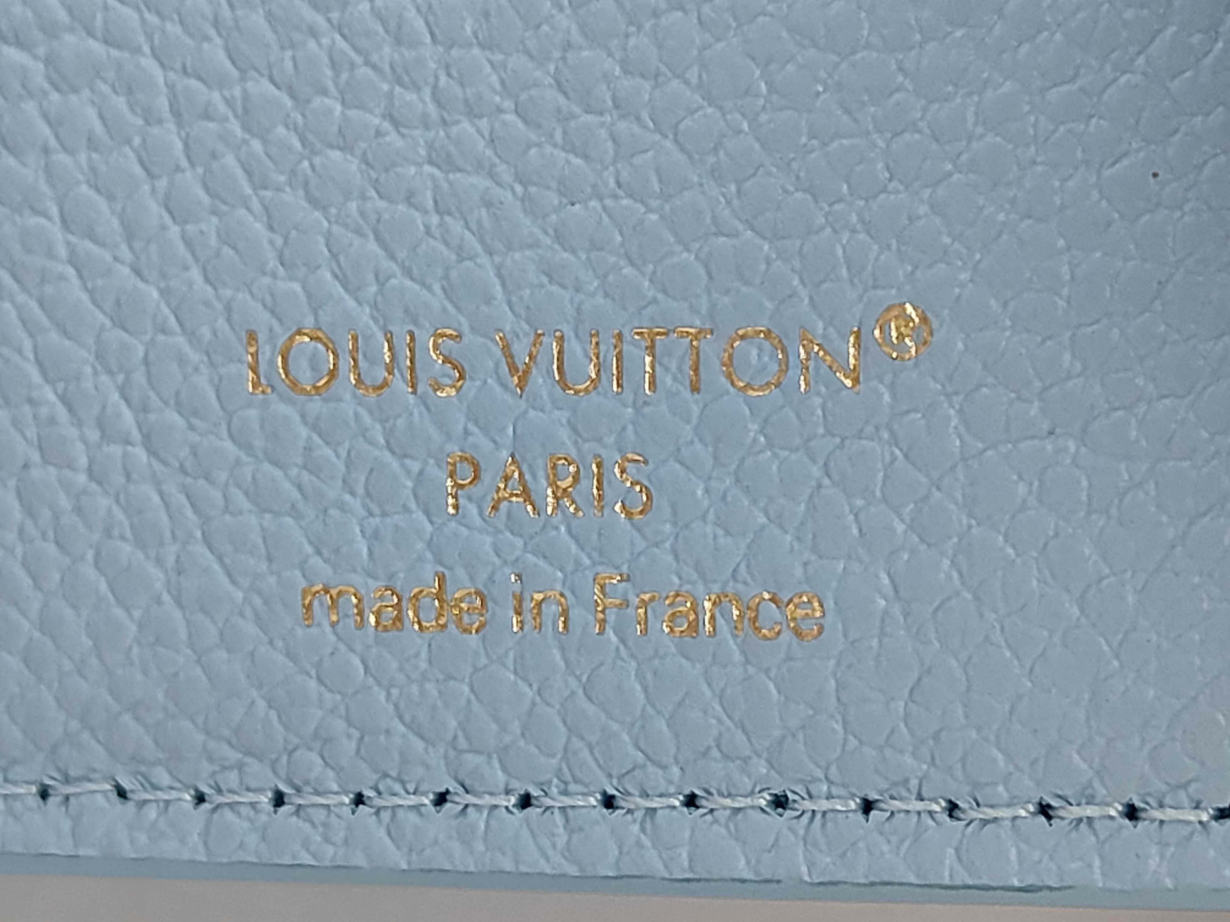 Blue Calfskin Monogram Empreinte Lisa M27488 Wallet — view 5