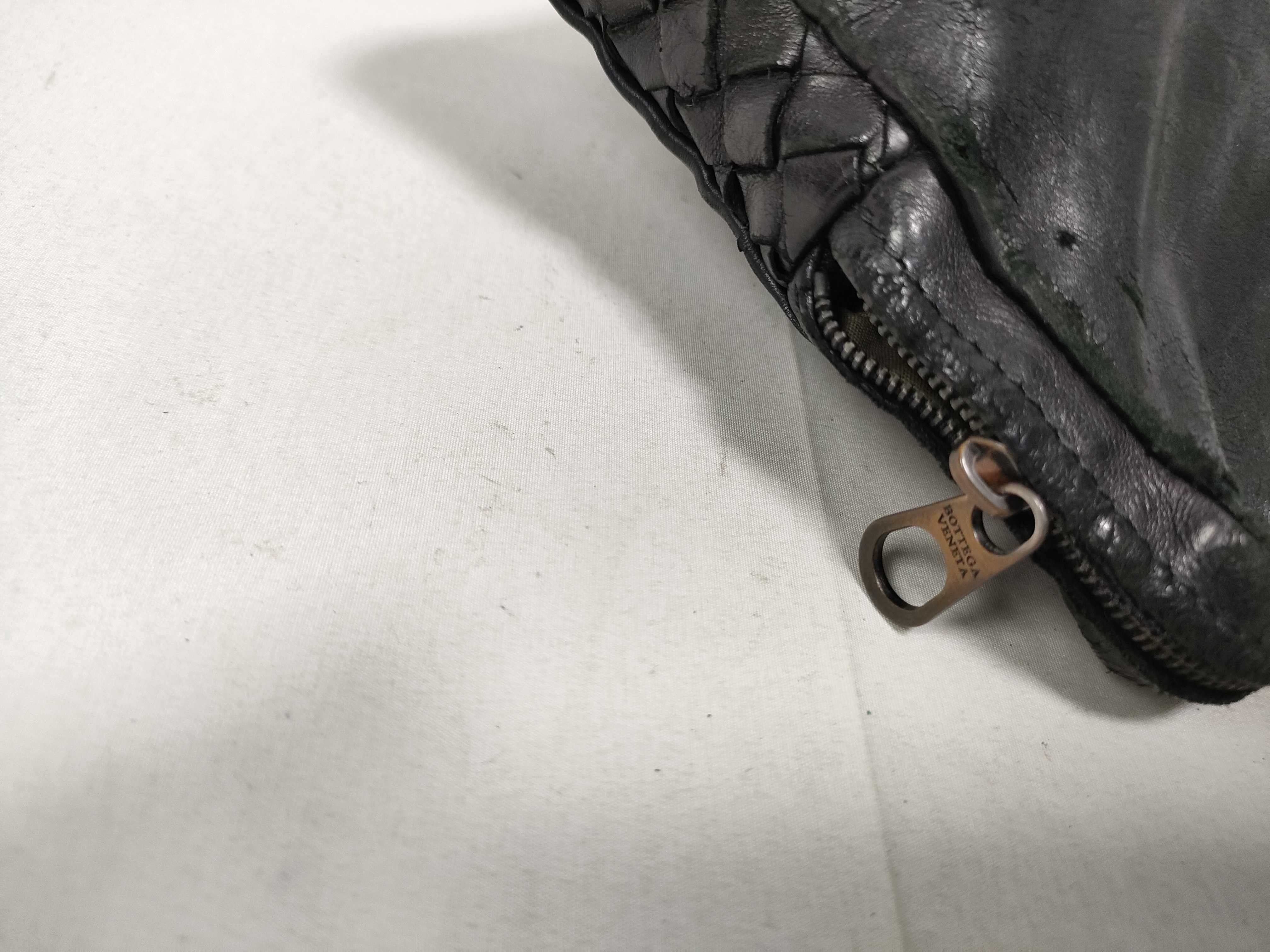 Clutch Bag, Second Bag, Handbag, Leather, Intrecciato, Black. — view 8