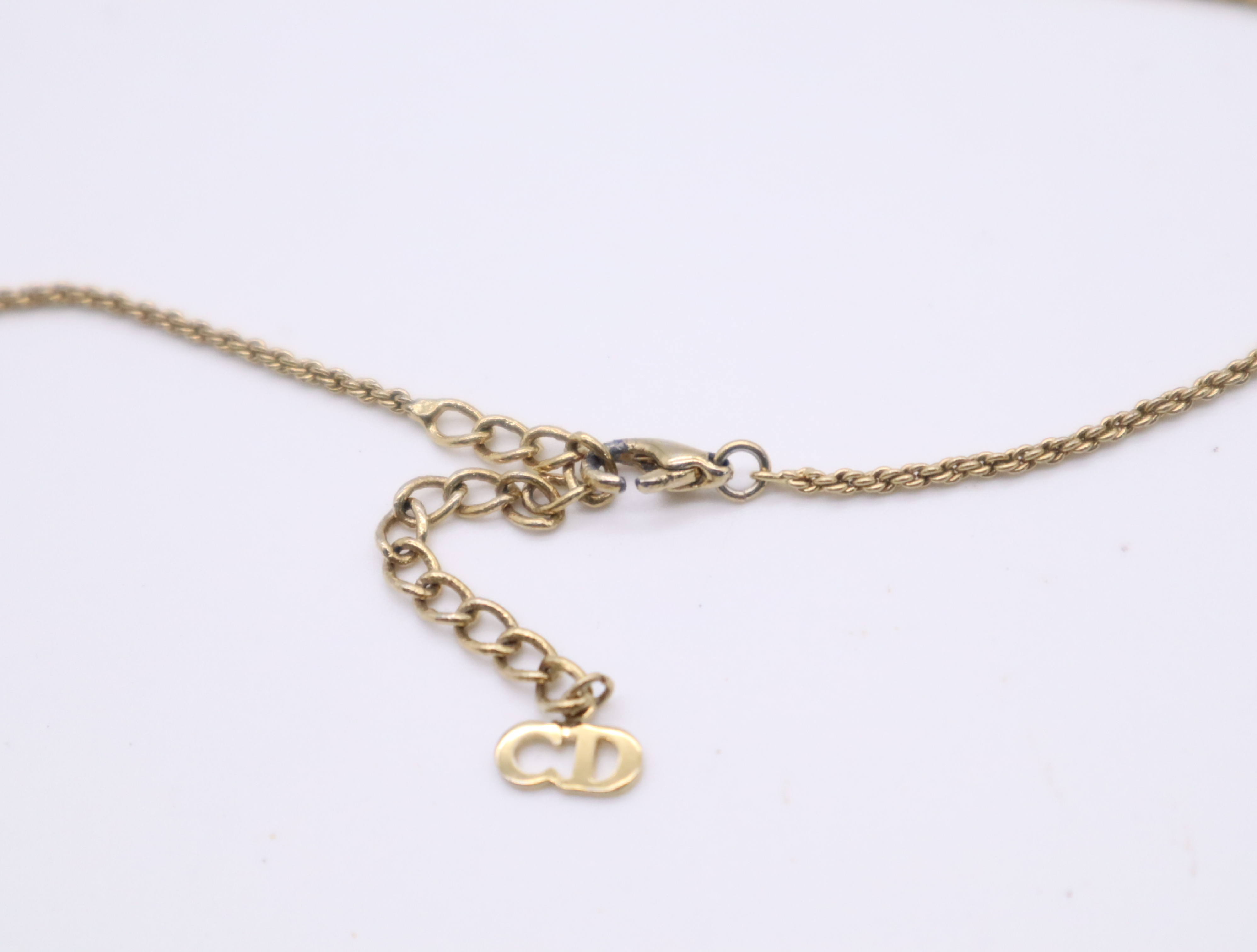 GPCD logo heart motif rhinestone necklace, with box. — view 5