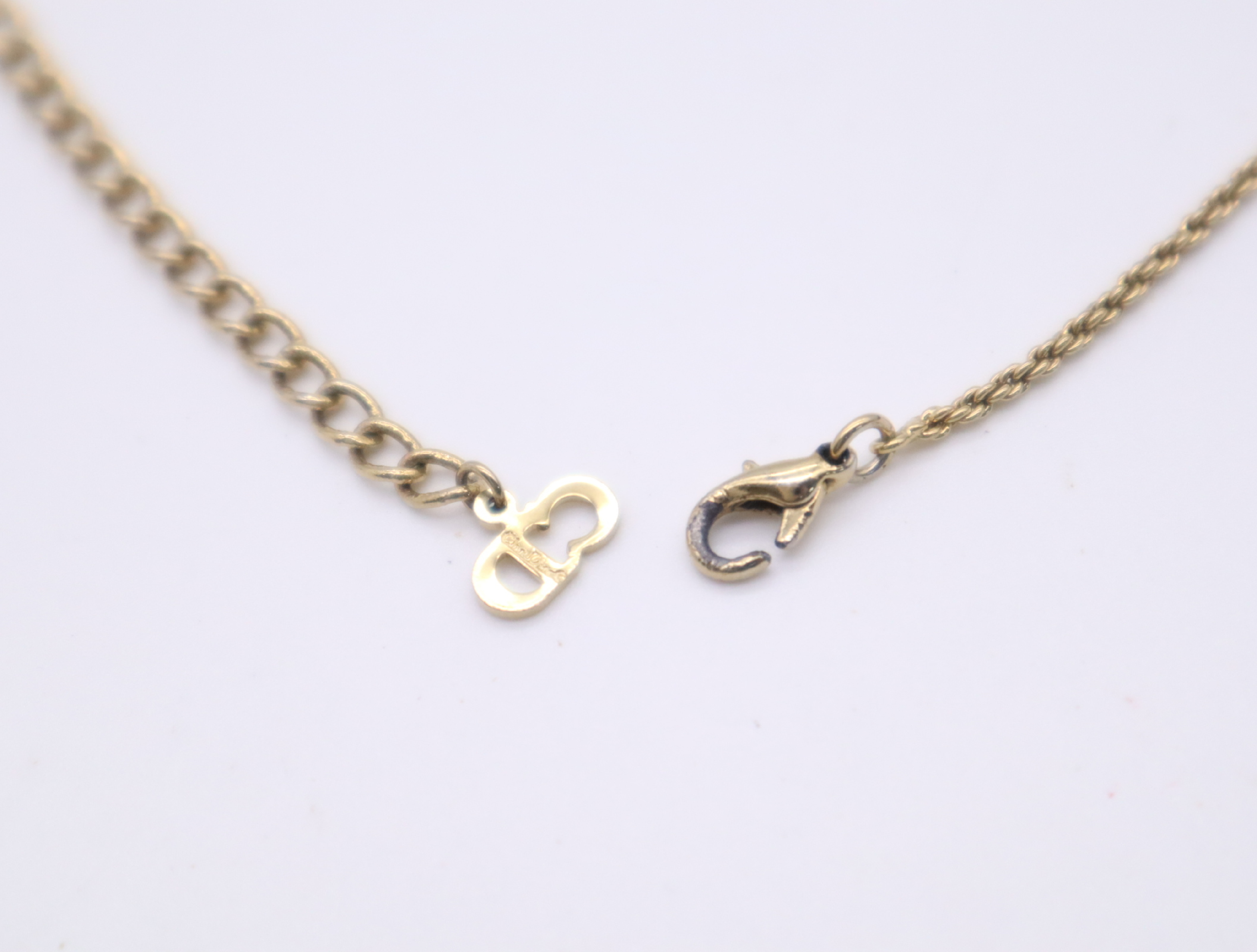 GPCD logo heart motif rhinestone necklace, with box. — view 6