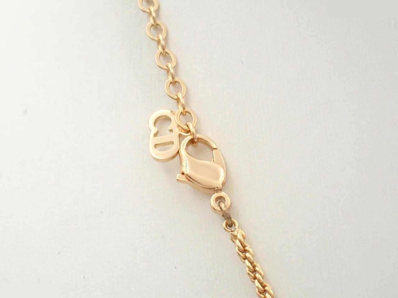 Old logo gold pendant rhinestone chain approx. 44cm — view 2