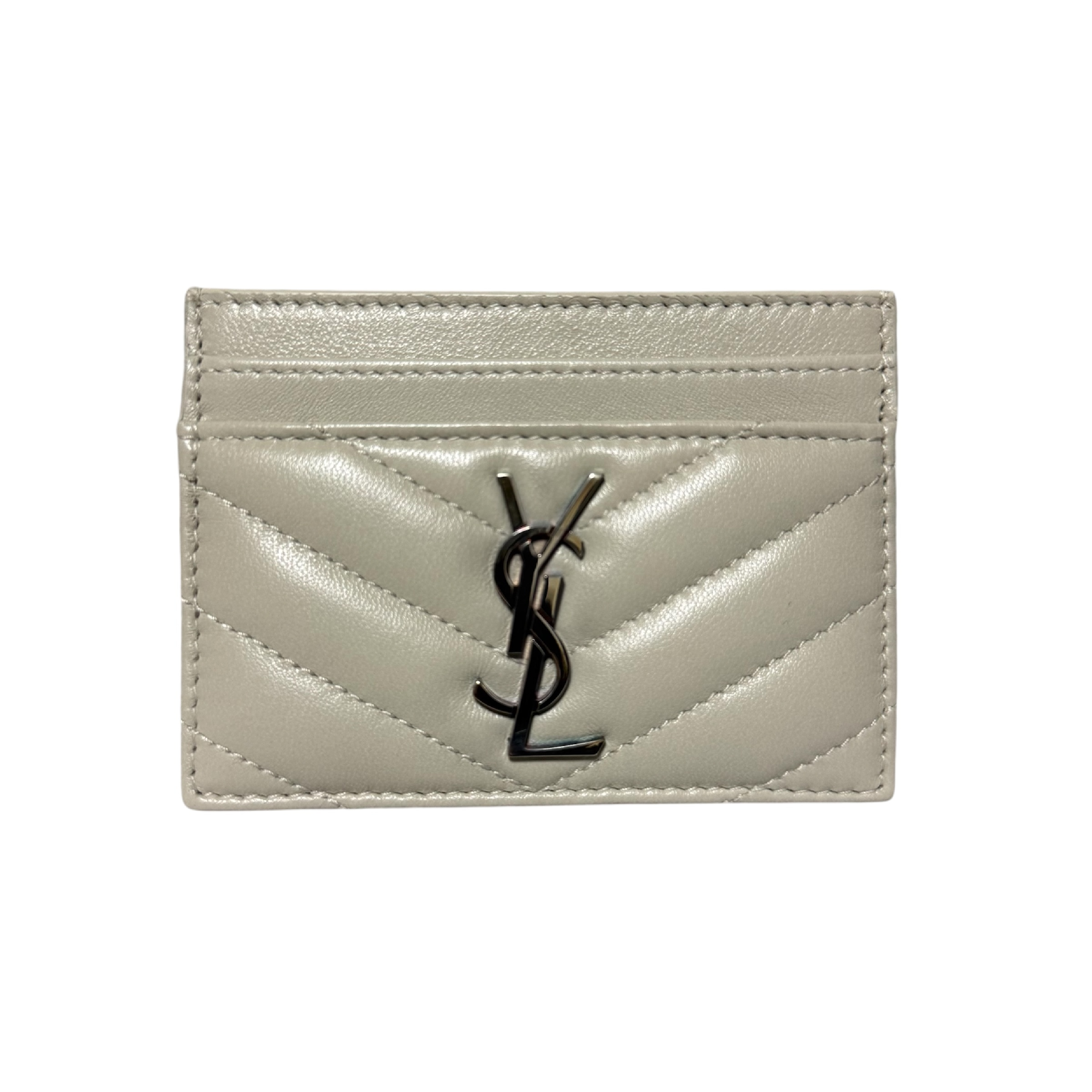 Cassandra White Lambskin Card Case