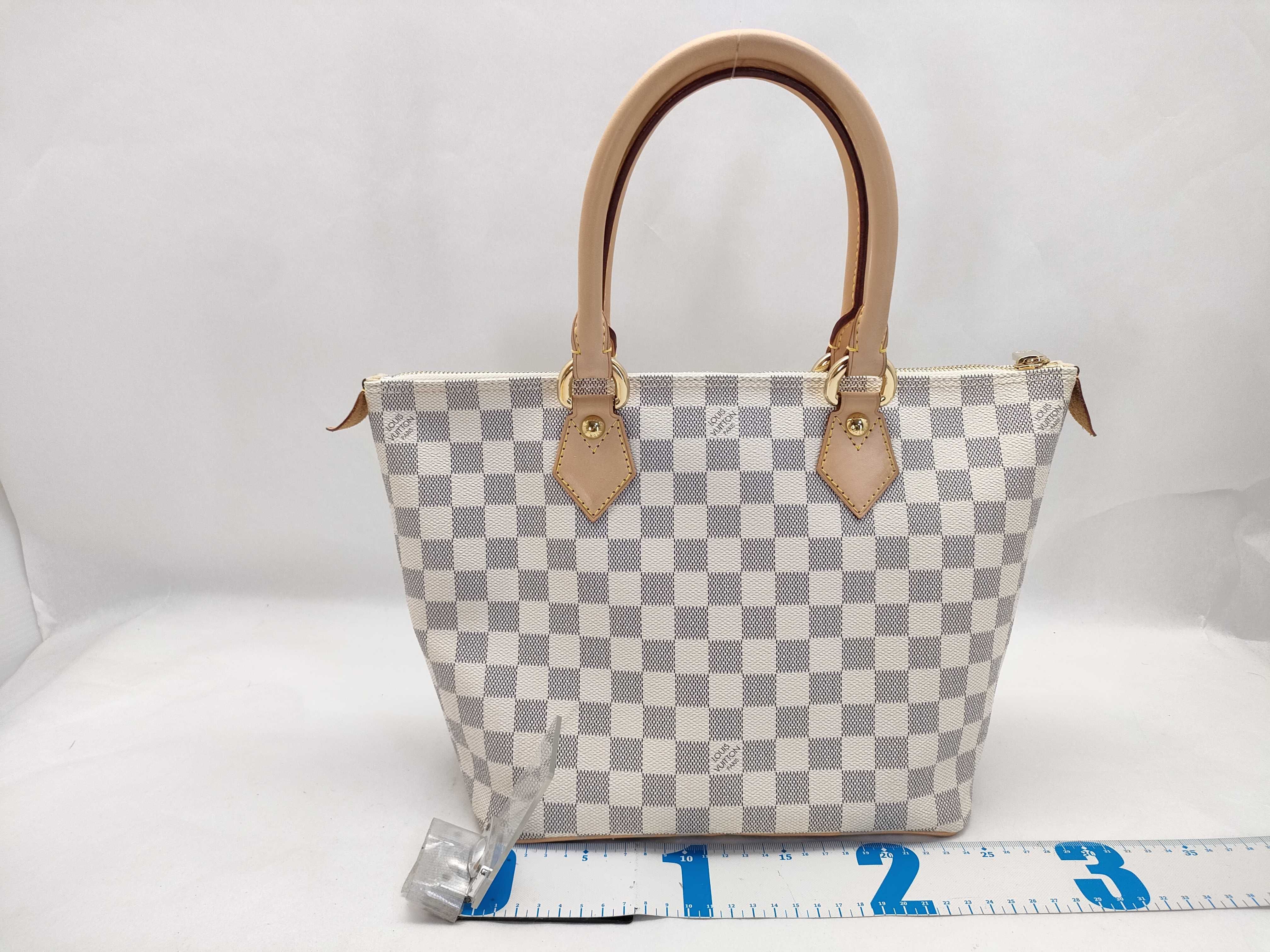 Damier Azur Saleya PM N51186 VI3007 Damier Azur White Bag Handbag — view 2