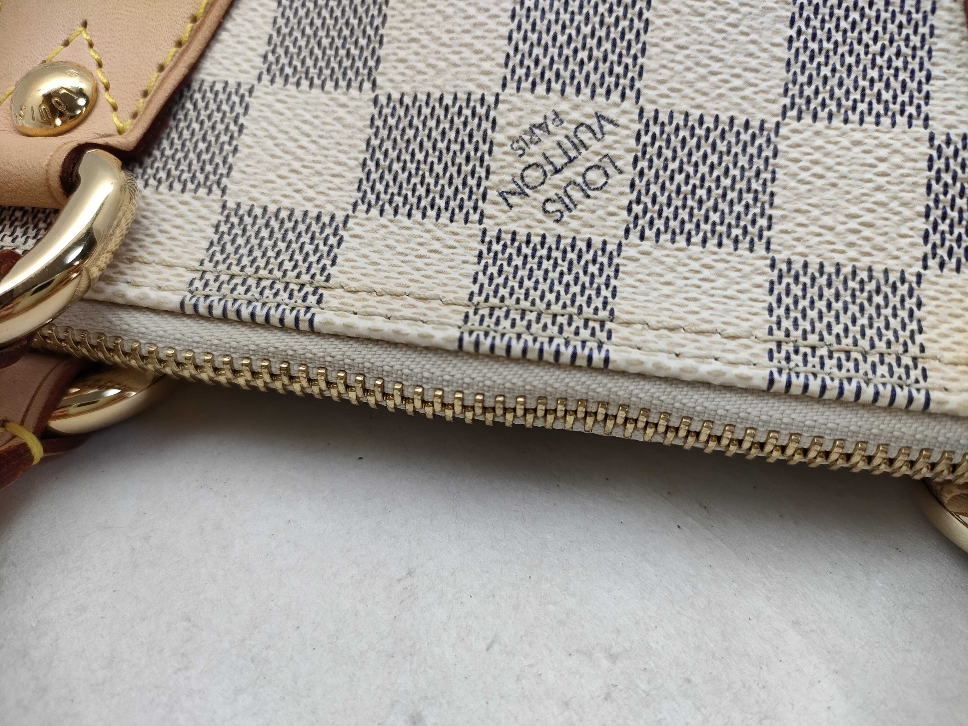 Damier Azur Saleya PM N51186 VI3007 Damier Azur White Bag Handbag — view 6