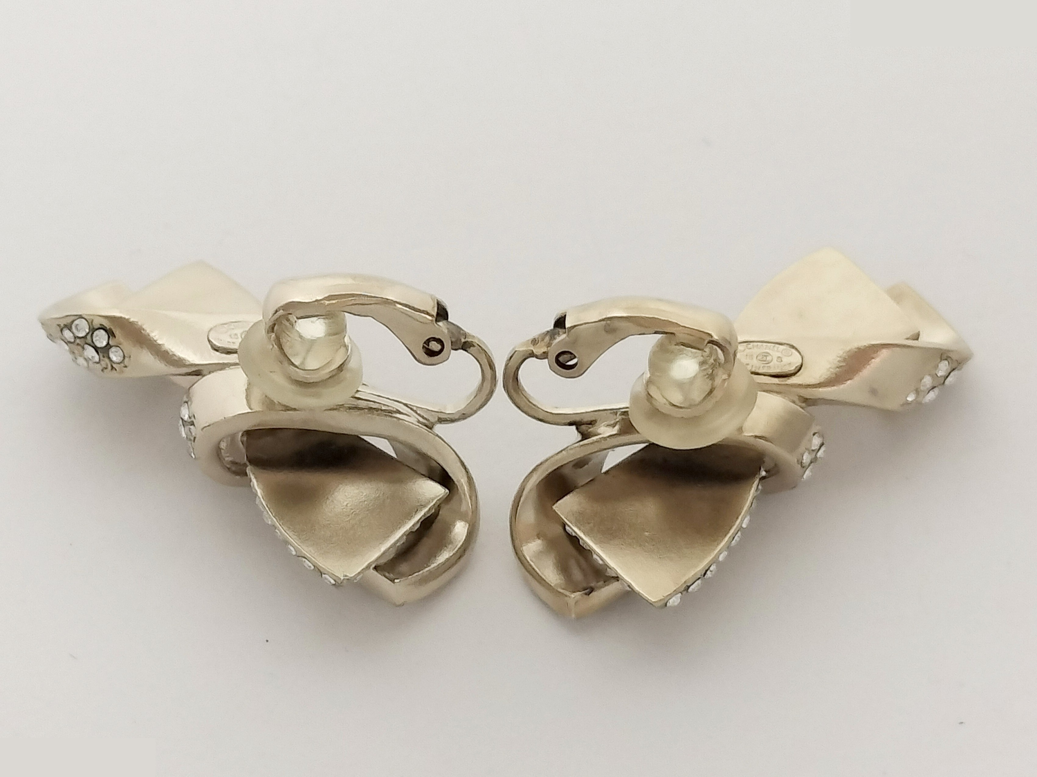 Coco Ribbon Gold Earrings — view 5