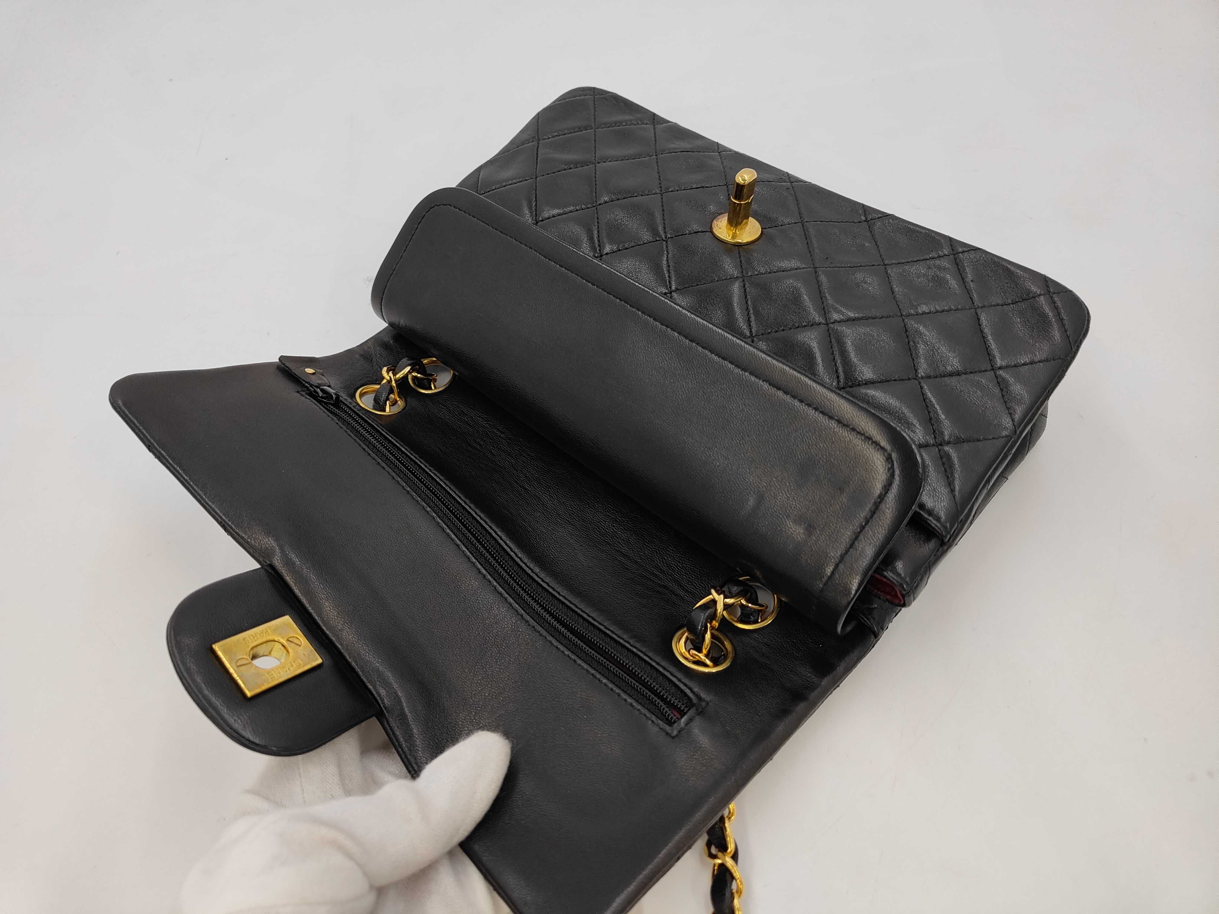 Matelassé 23 Double Flap Chain Shoulder Bag, Lambskin, Black, Gold Hardware, 2832286 (Shoulder Bag) — view 8