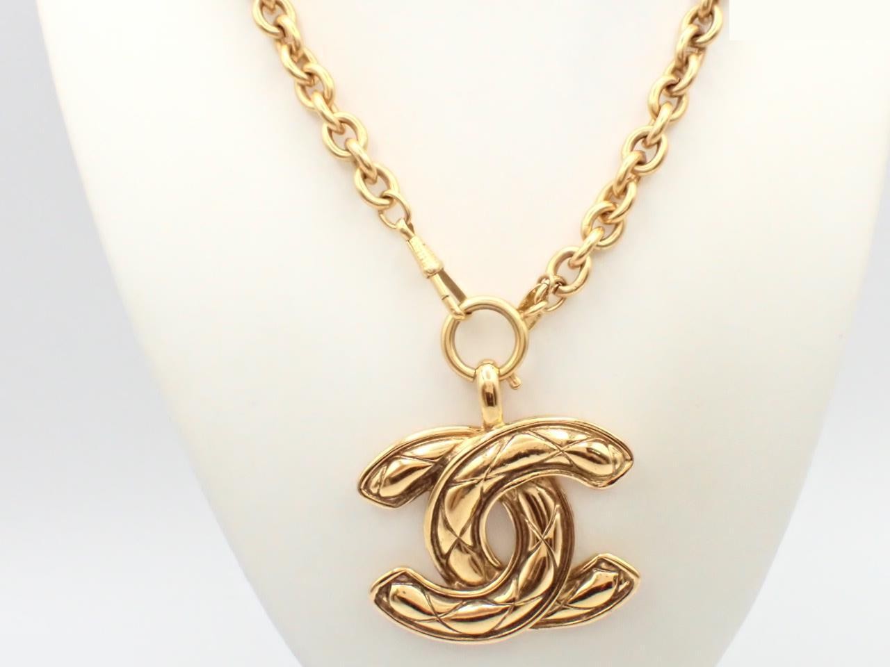 Coco Mark Necklace, Gold Color, Chain Approx. 74cm — view 2
