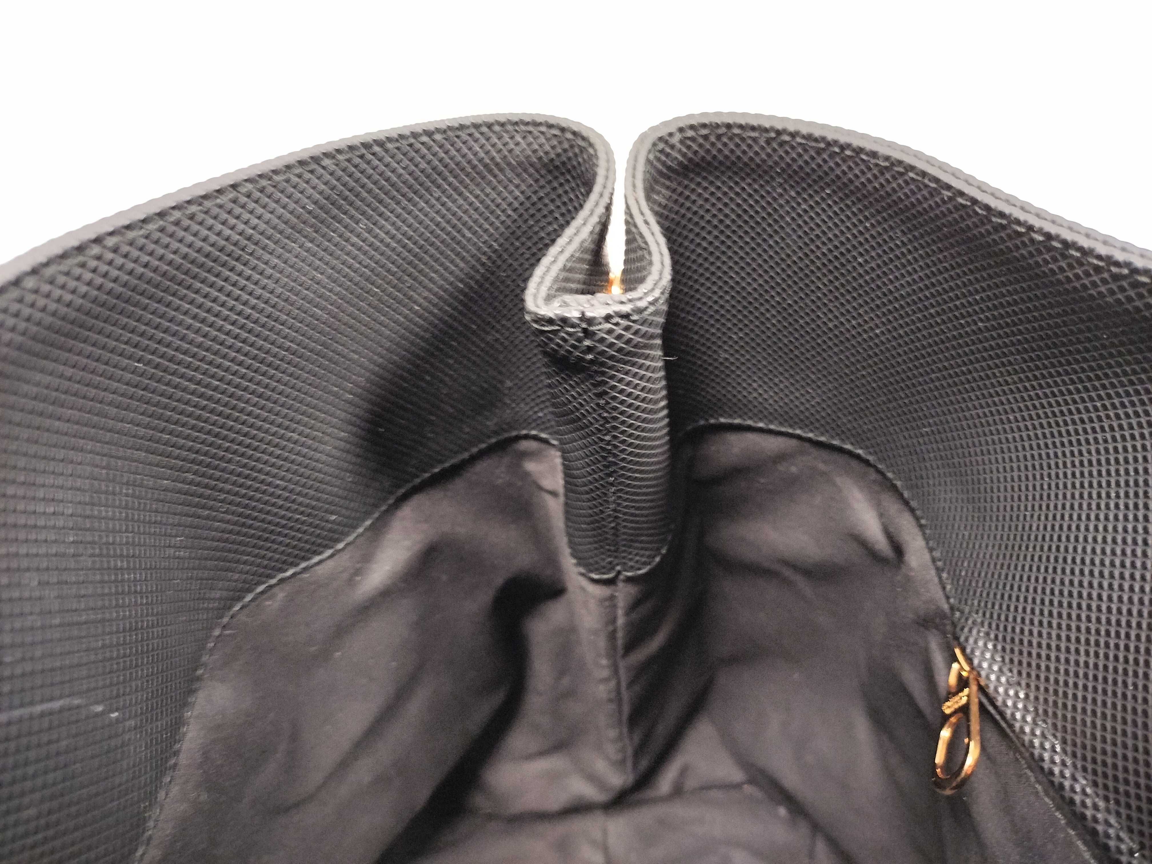 Marco Polo PVC x Leather Tote Bag, Black — view 8