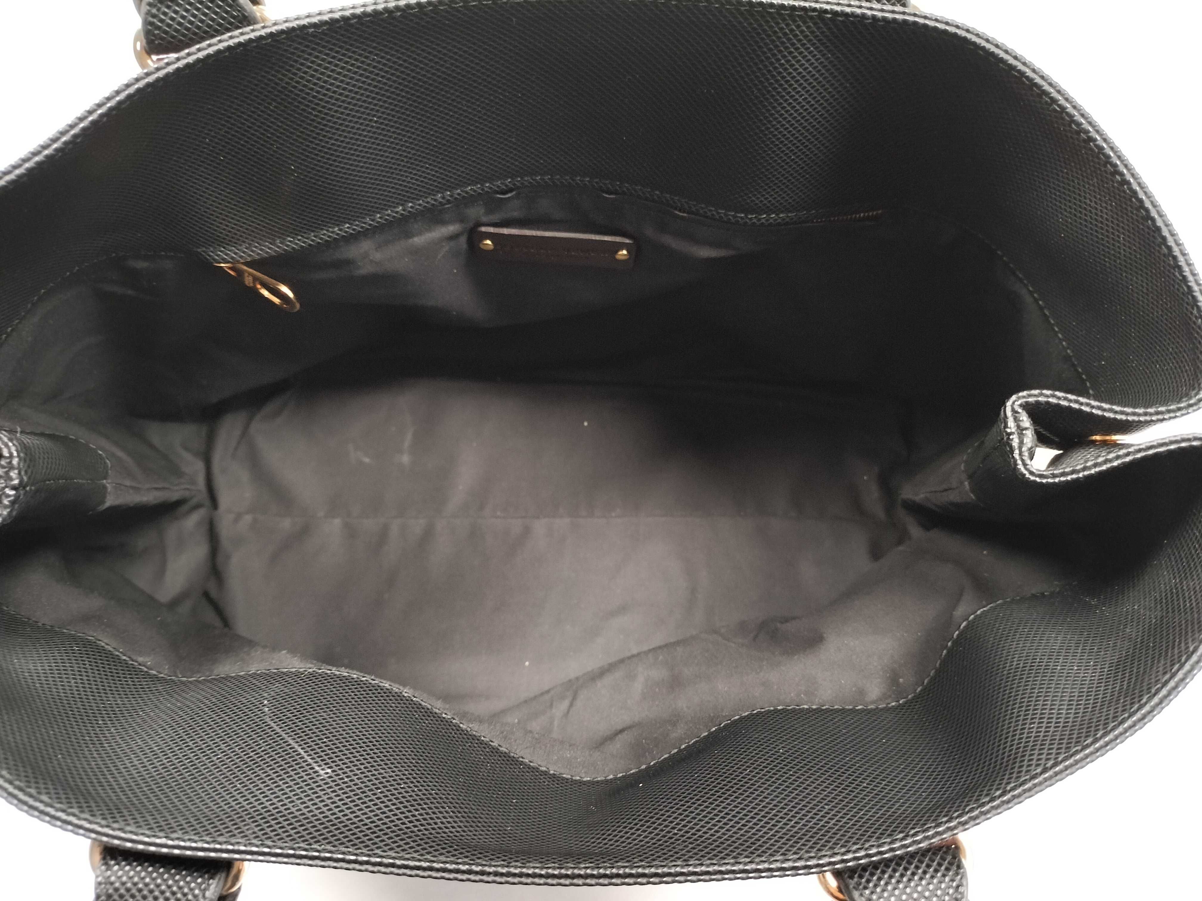 Marco Polo PVC x Leather Tote Bag, Black — view 9
